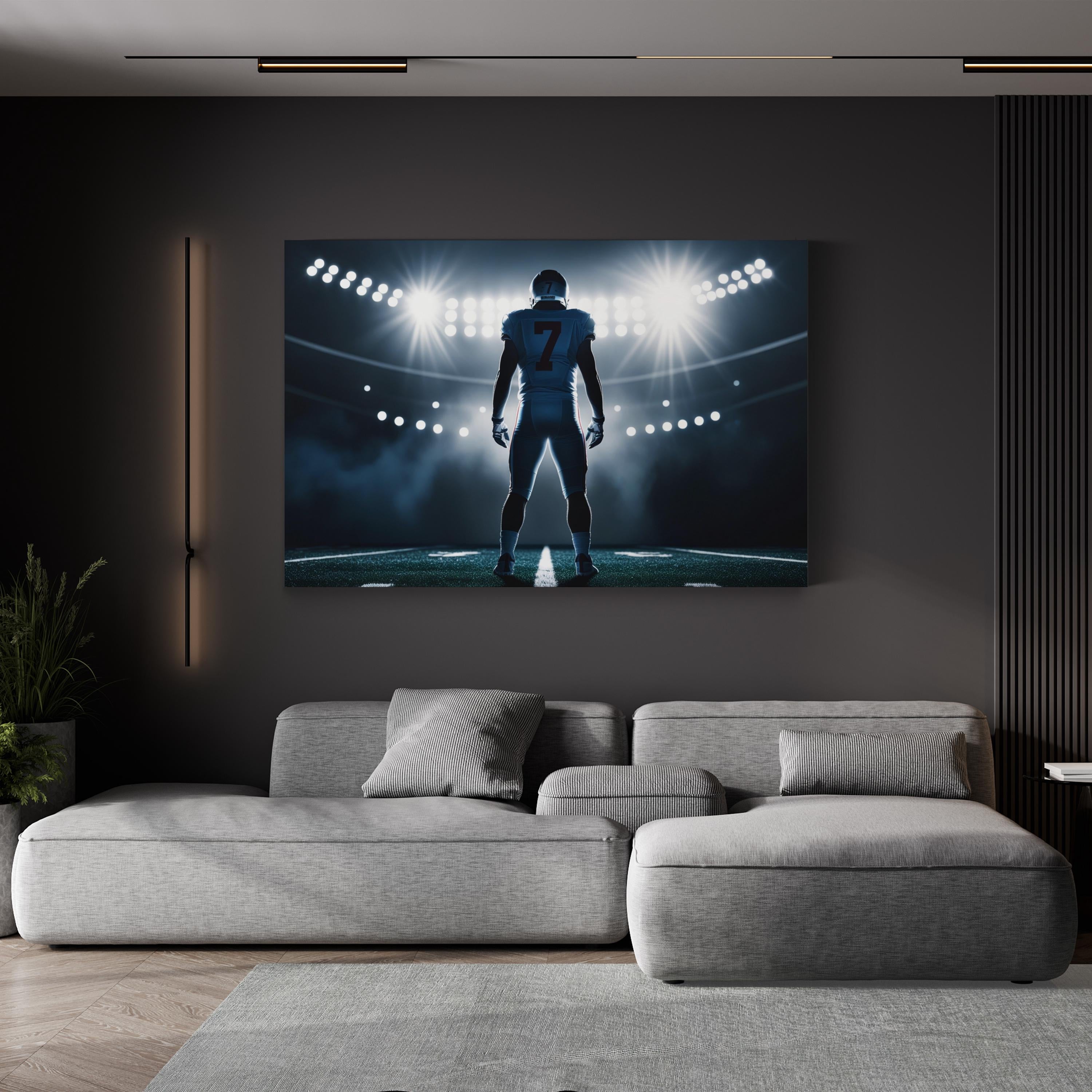 Football Stadium Action – Vintage Photography Wall Art | Sports Canvas Print