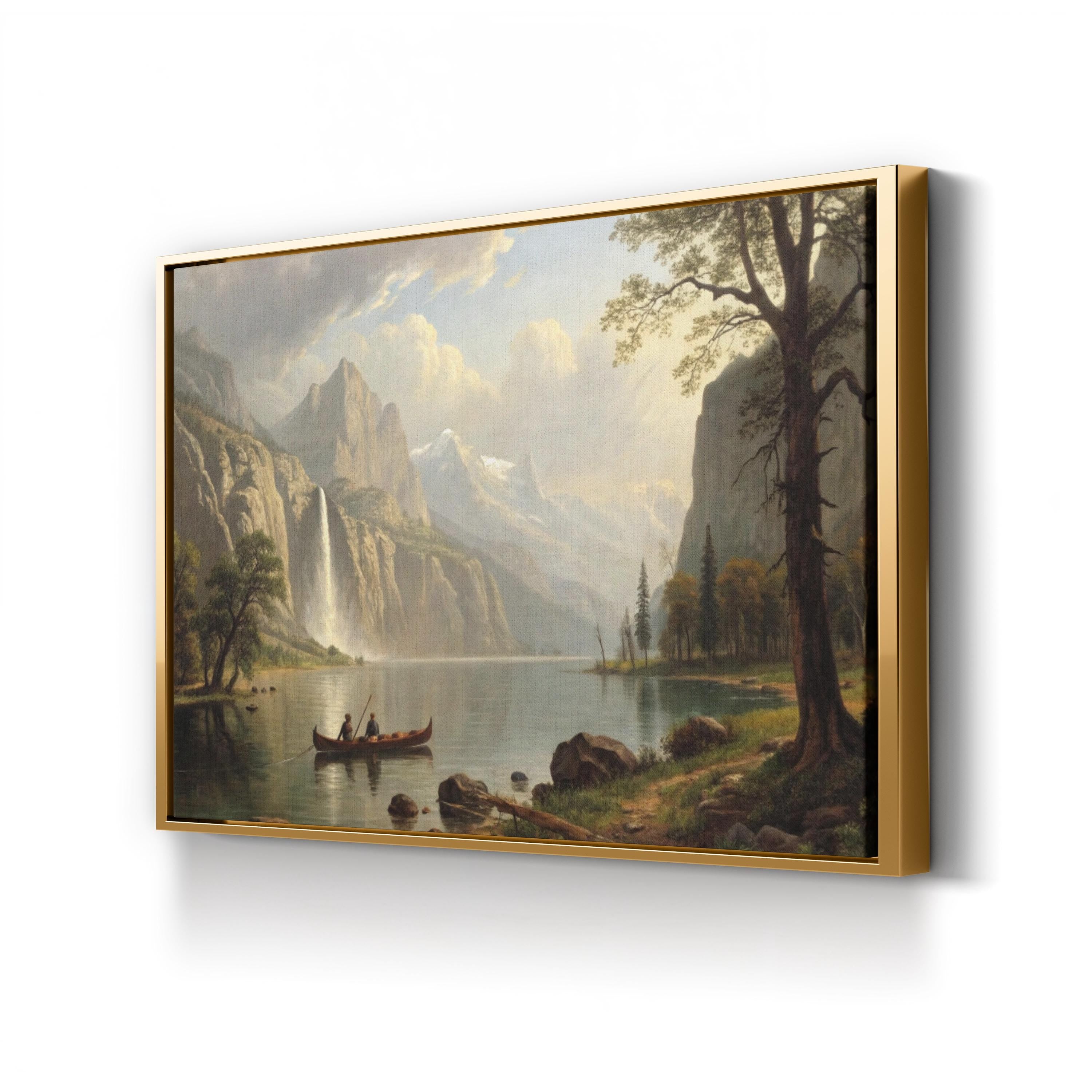 Indian Spear Fishing — Vintage Coastal Nautical Canvas Wall Art