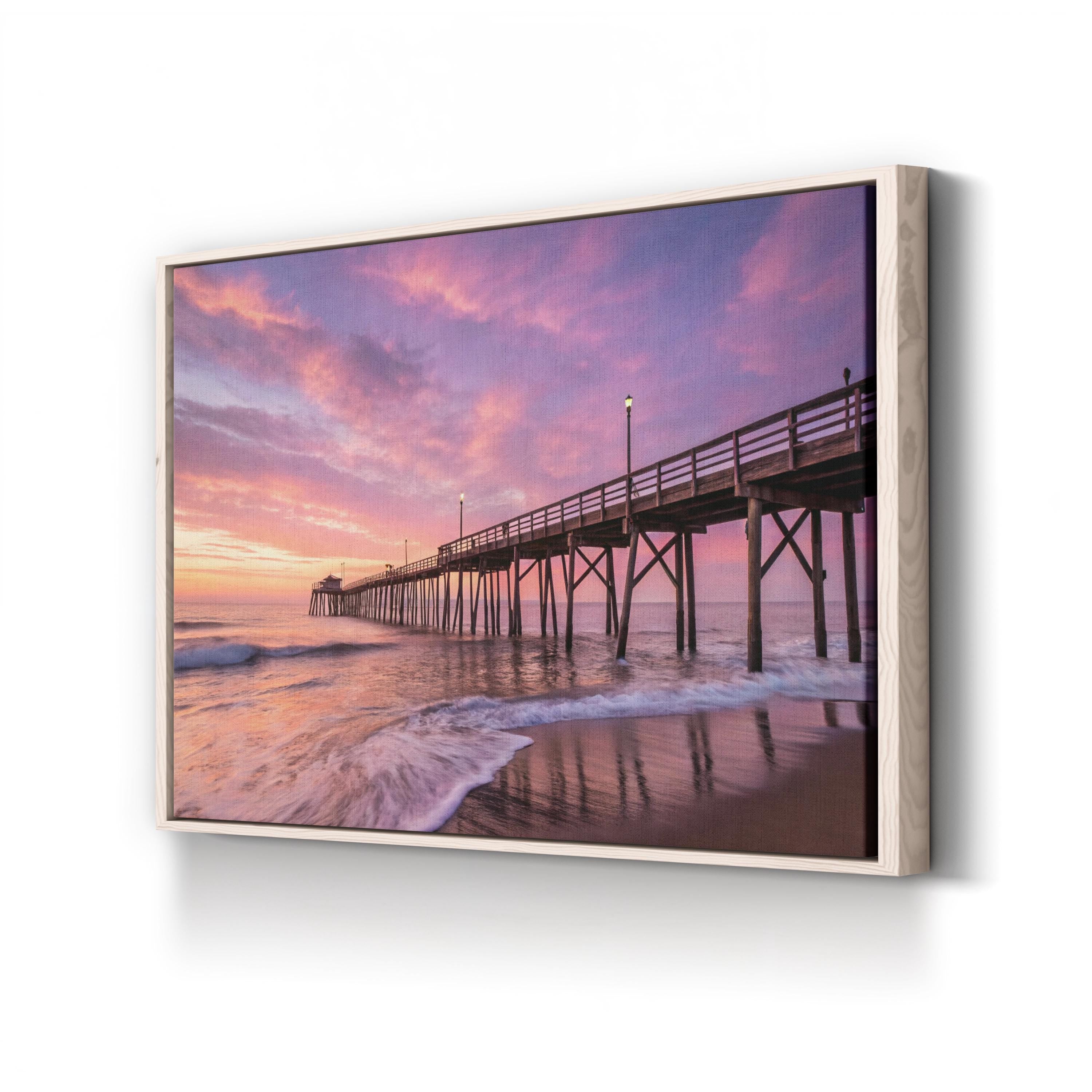 Jersey Shore Sunset Canvas Print – Coastal Pier Seascape