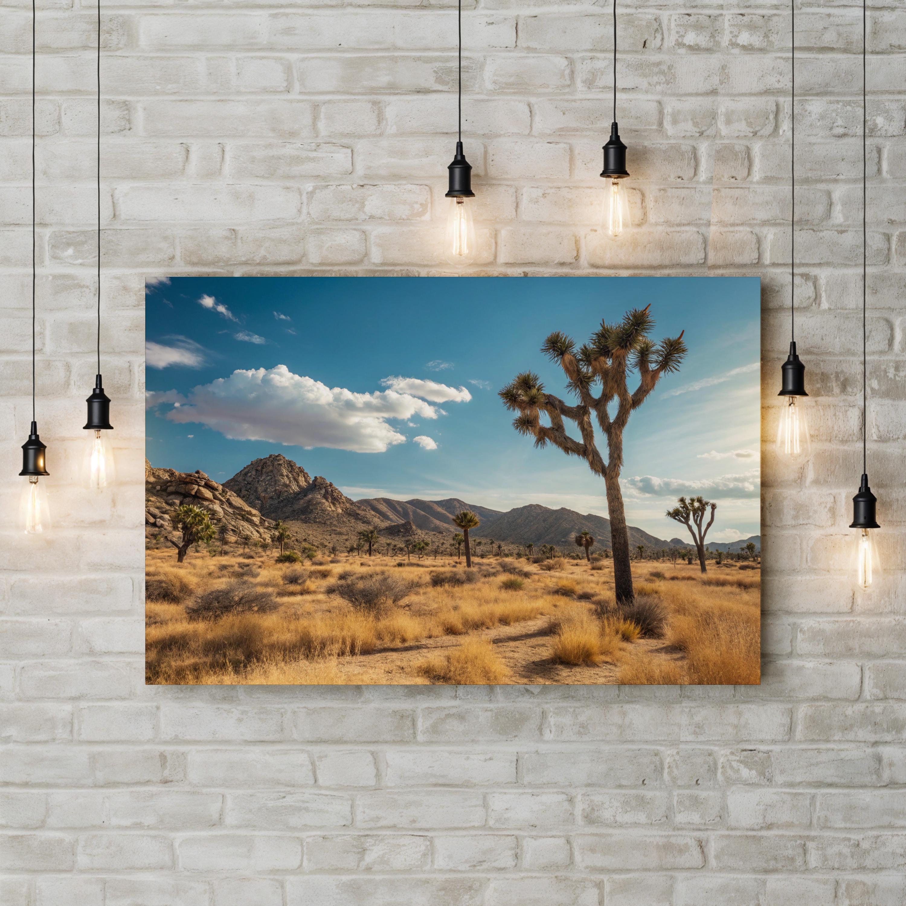 Joshua Tree Sunset – Vintage Photography Wall Art | Desert Landscape Canvas Print