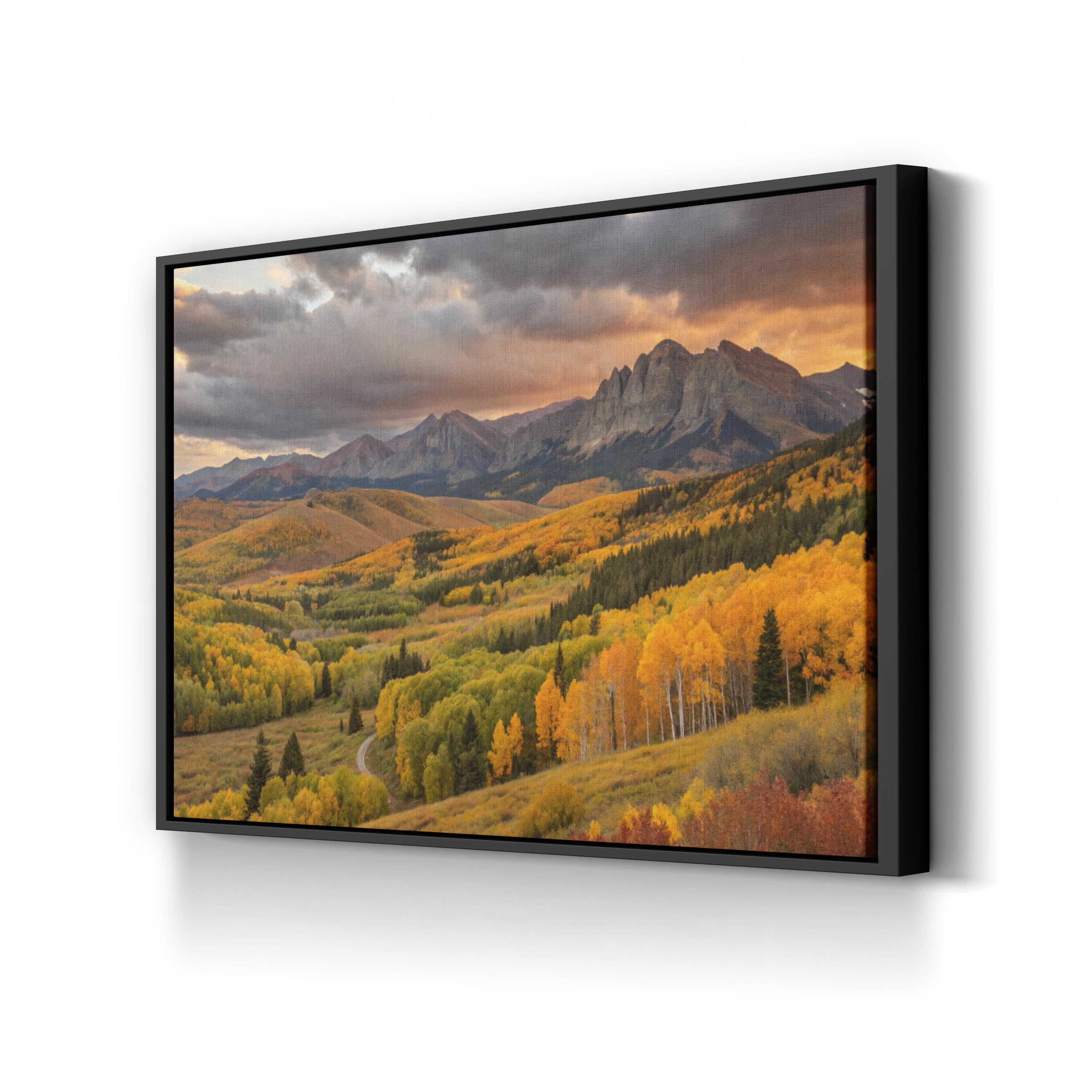 Kebler Pass Autumn Aspens – Vintage Photography Wall Art | Colorado Canvas Print