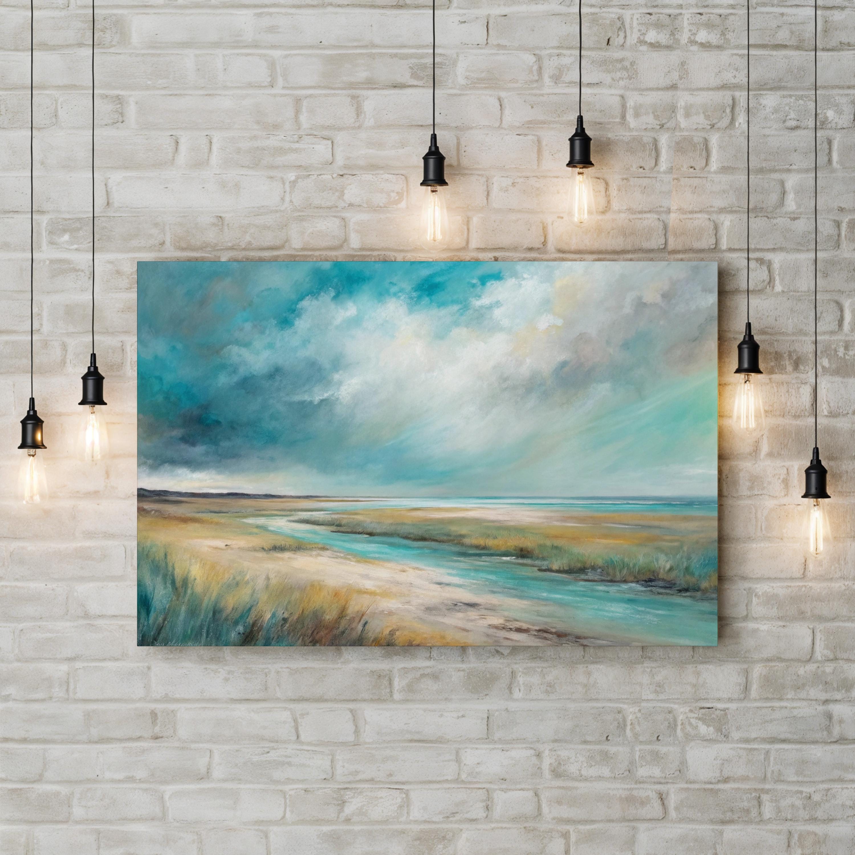 Abstract Ocean Landscape: California Coast Contemporary Coastal Art