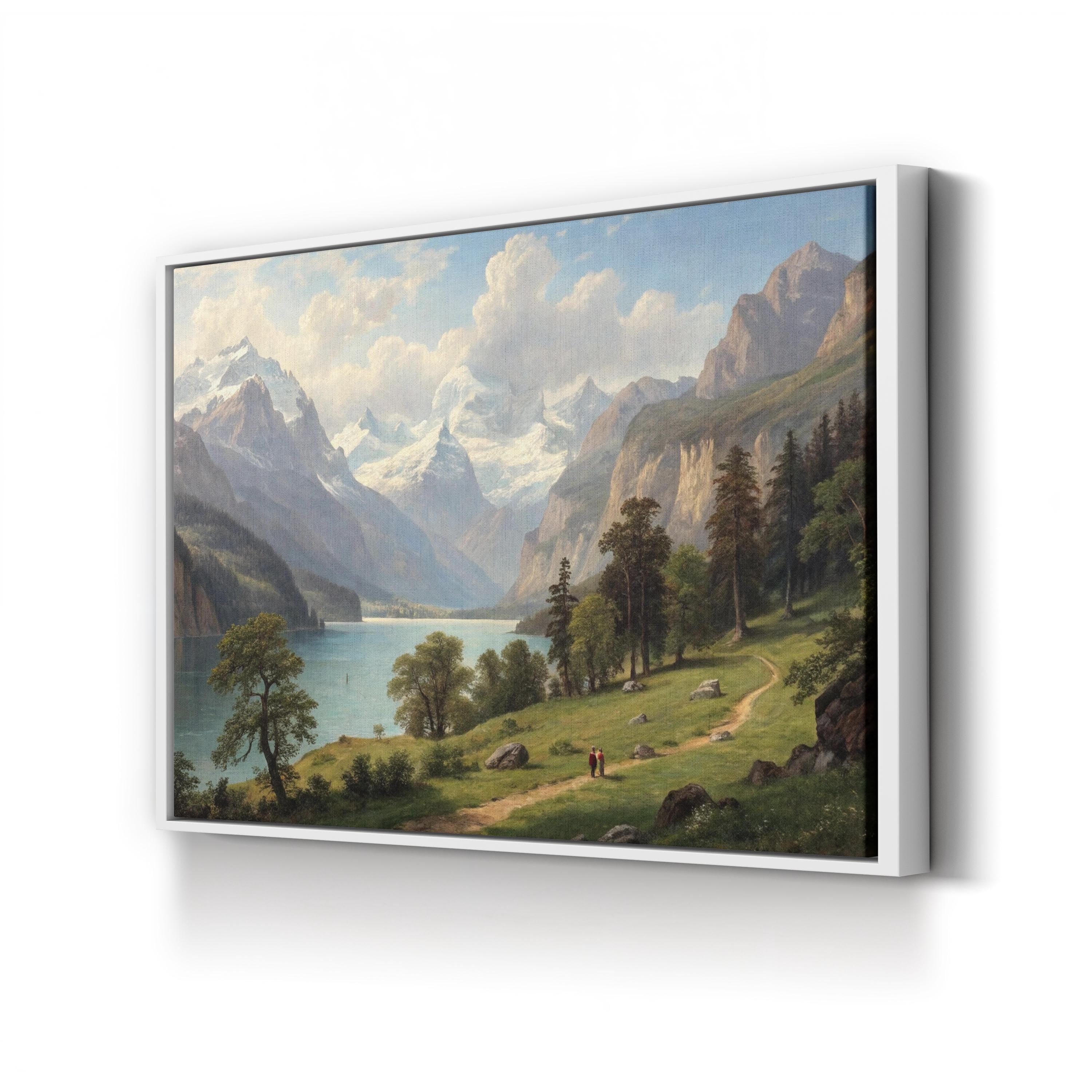 Lake Lucerne, Swiss Alps, Lucerne, Switzerland Wall Art — Scenic Alpine Landscape Canvas Print