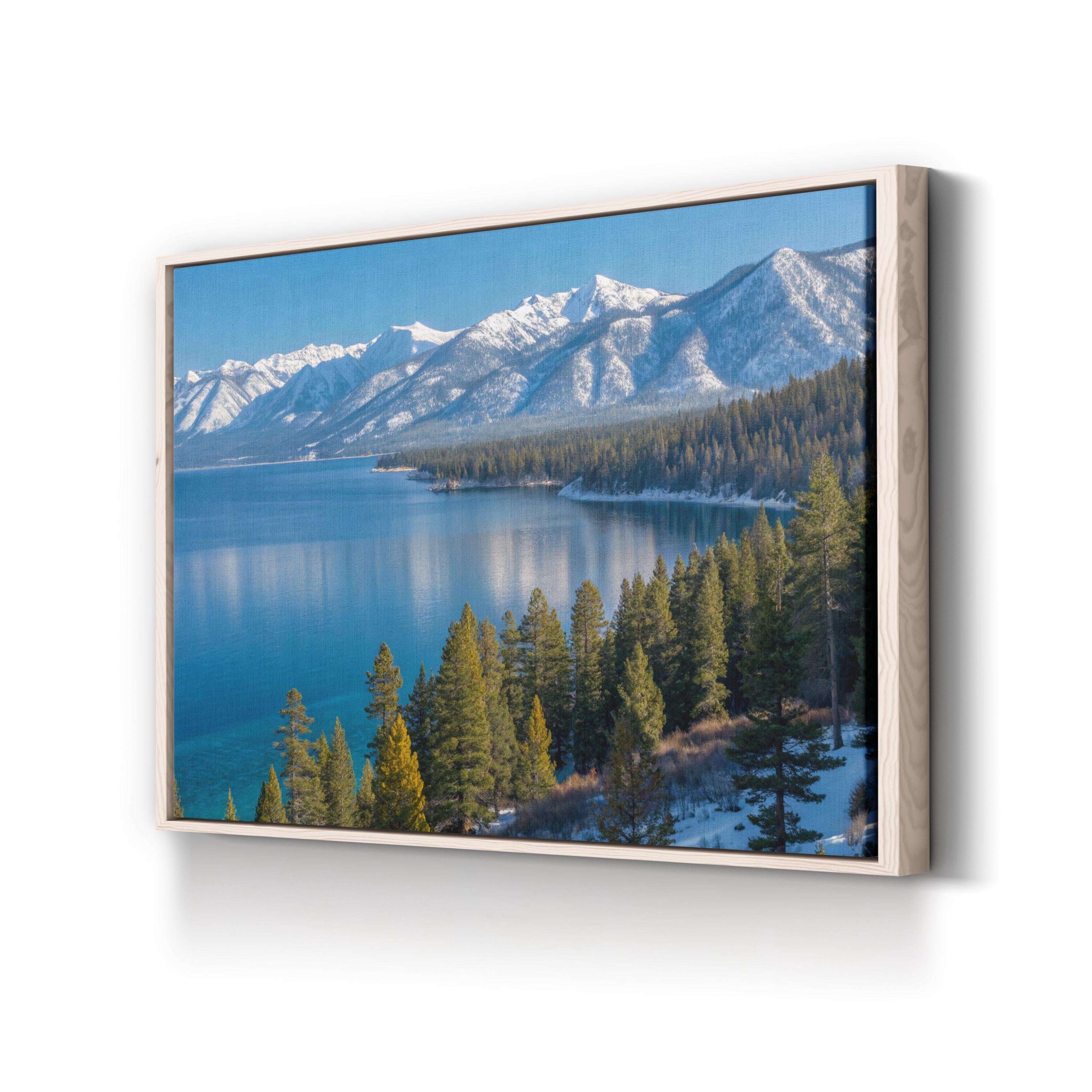 Lake Tahoe Canvas Art – Framed Mountain Landscape