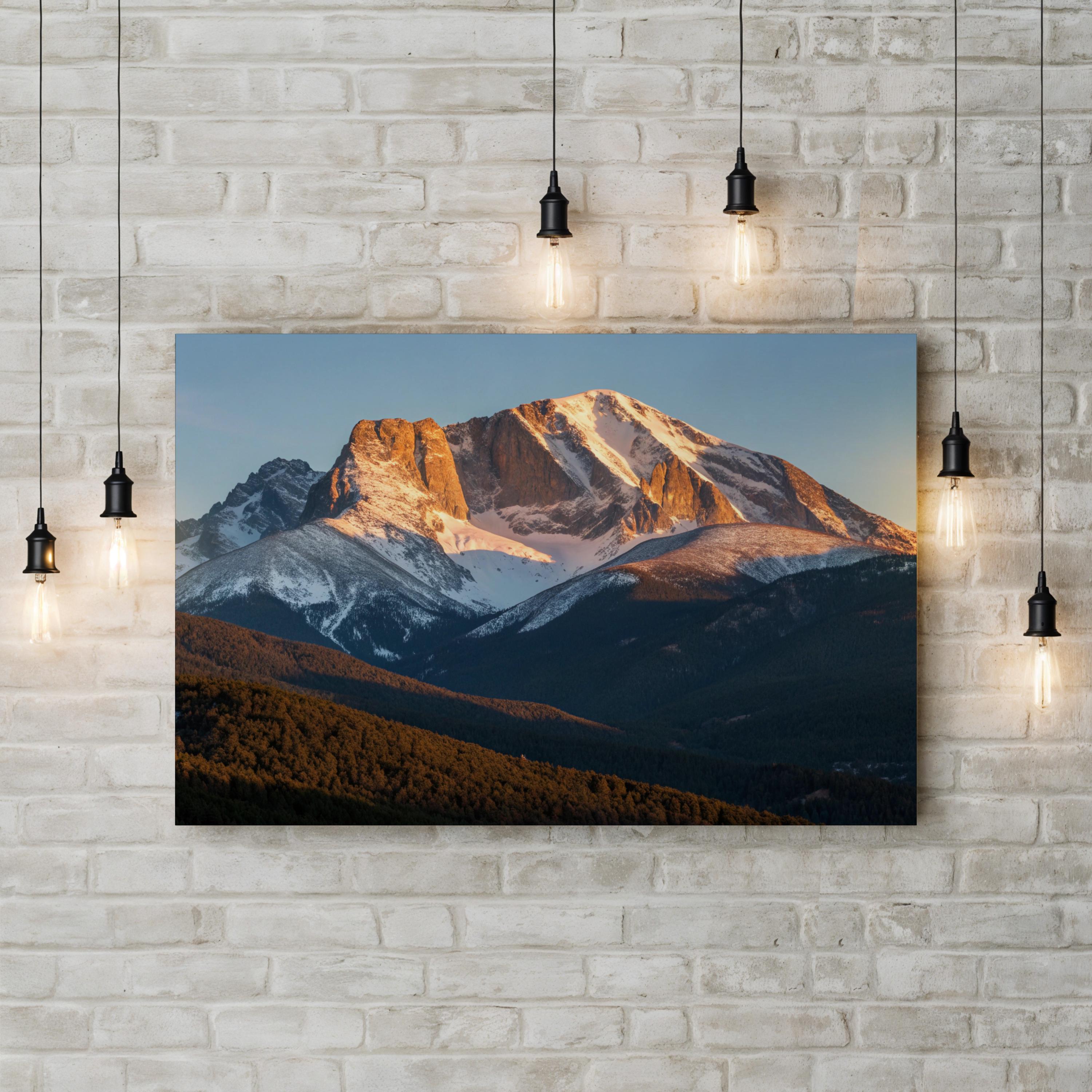 Longs Peak Sunrise – Vintage Photography Wall Art | Rocky Mountain Canvas Print