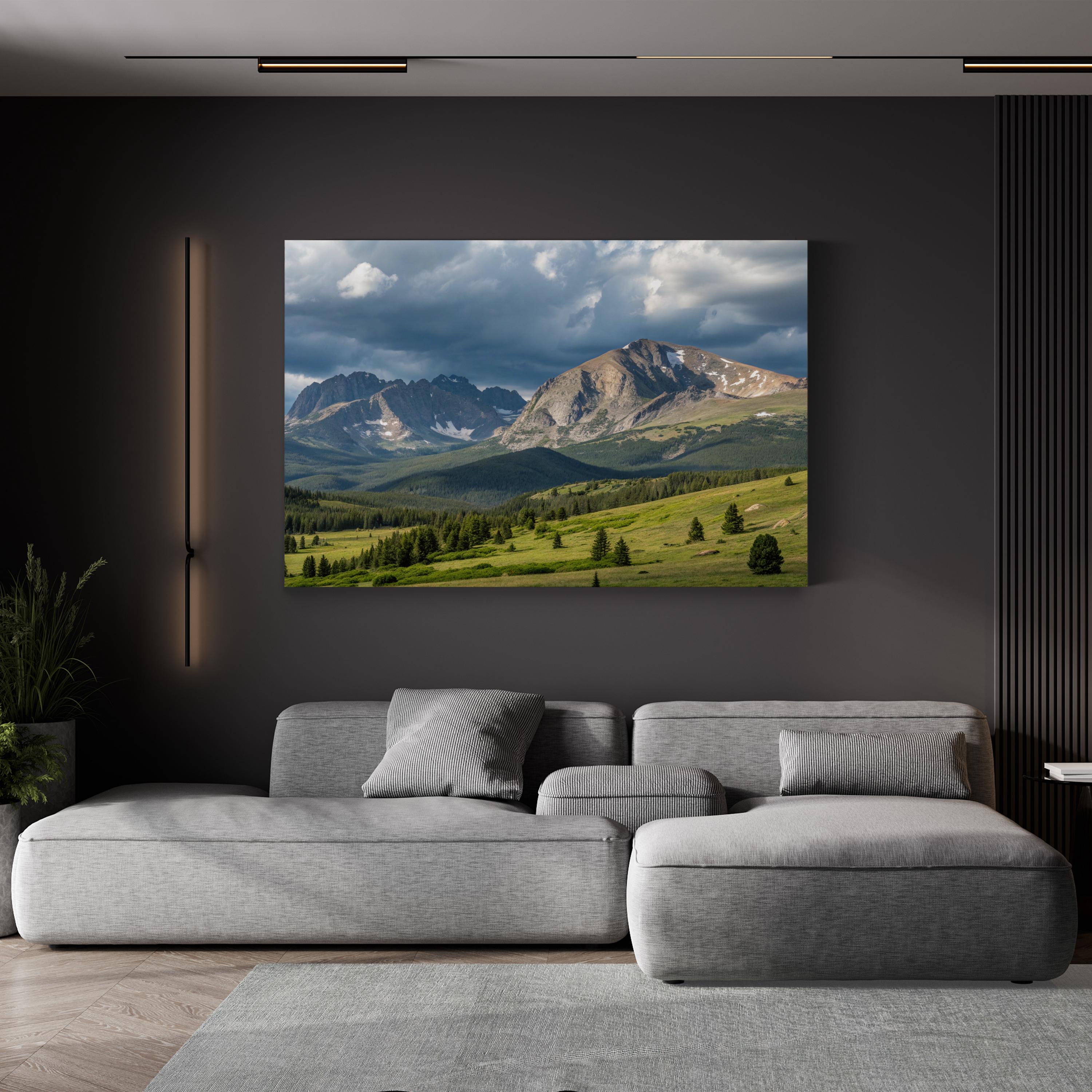 Mount Bierstadt Colorado – Vintage Photography Wall Art | Mountain Landscape Canvas Print