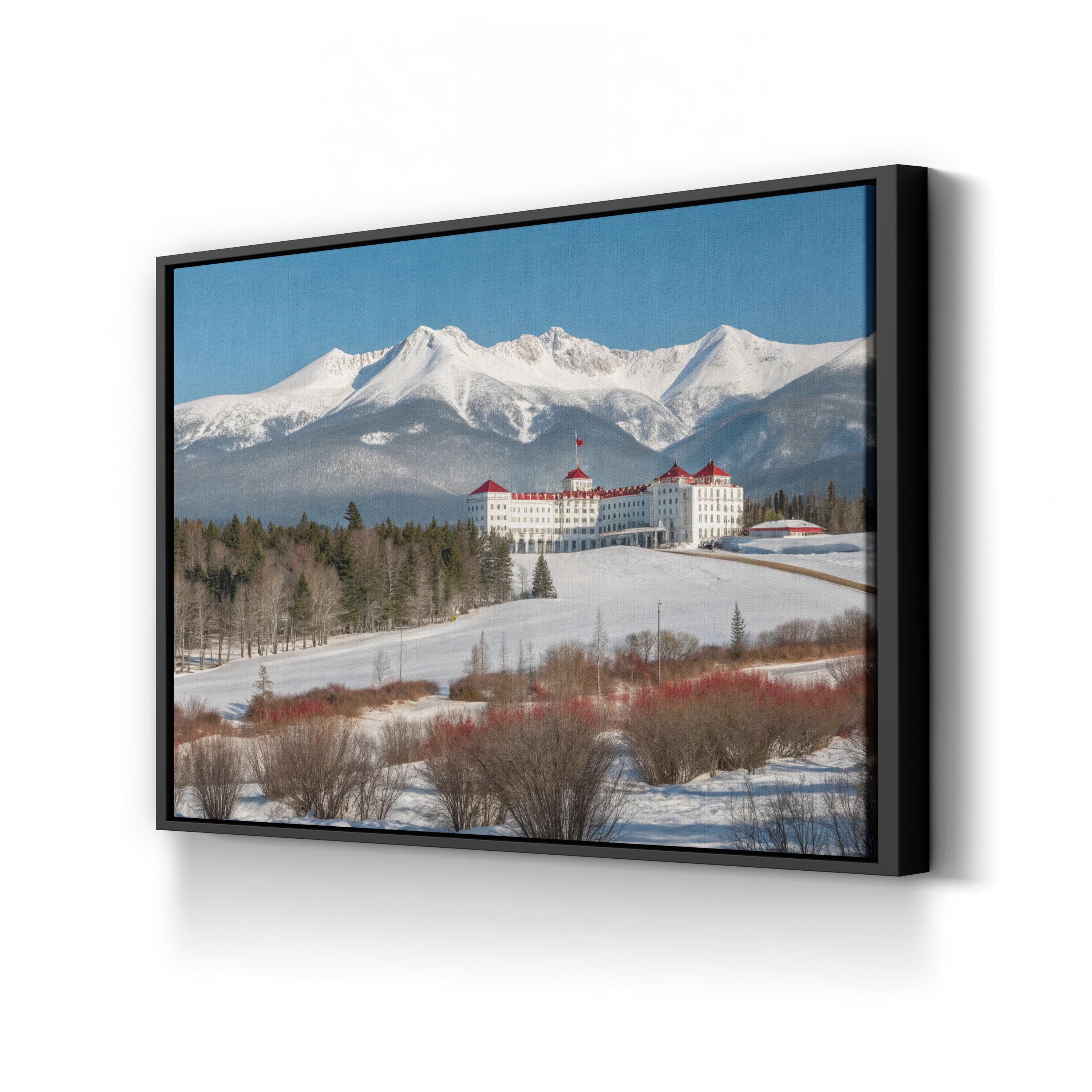 Mount Washington, New Hampshire Wall Art — Winter White Mountains Landscape Canvas Print