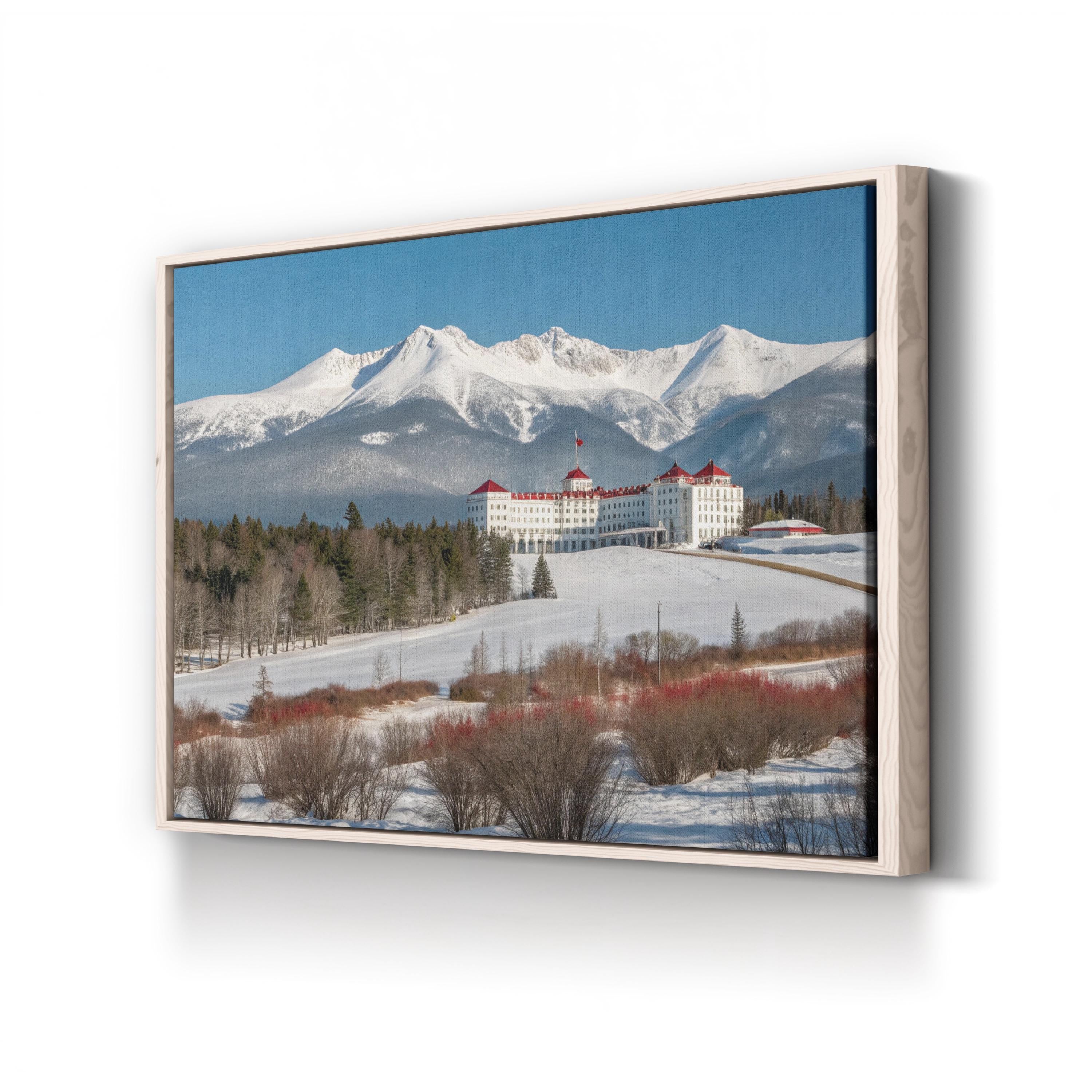 Mount Washington, New Hampshire Wall Art — Winter White Mountains Landscape Canvas Print