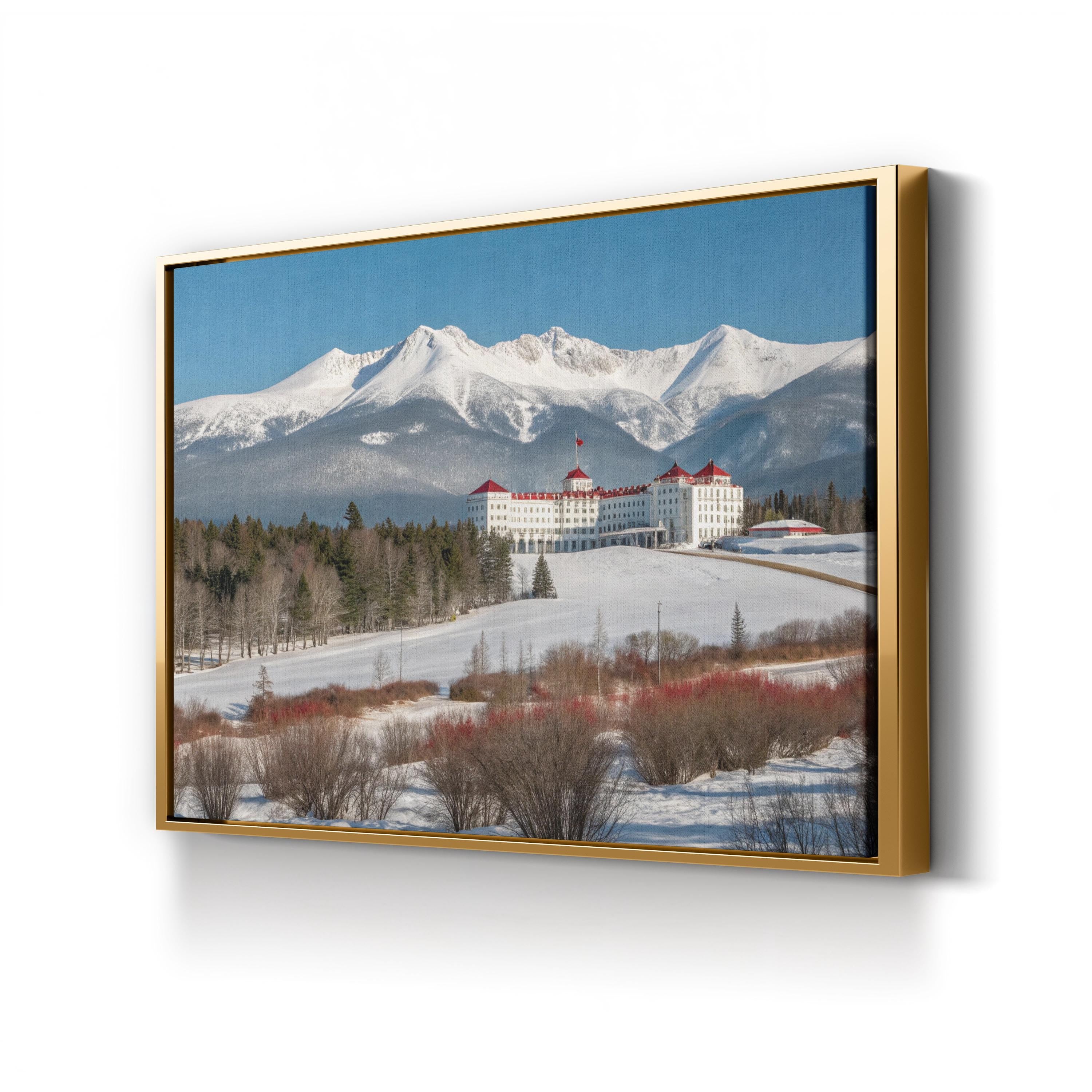 Mount Washington, New Hampshire Wall Art — Winter White Mountains Landscape Canvas Print