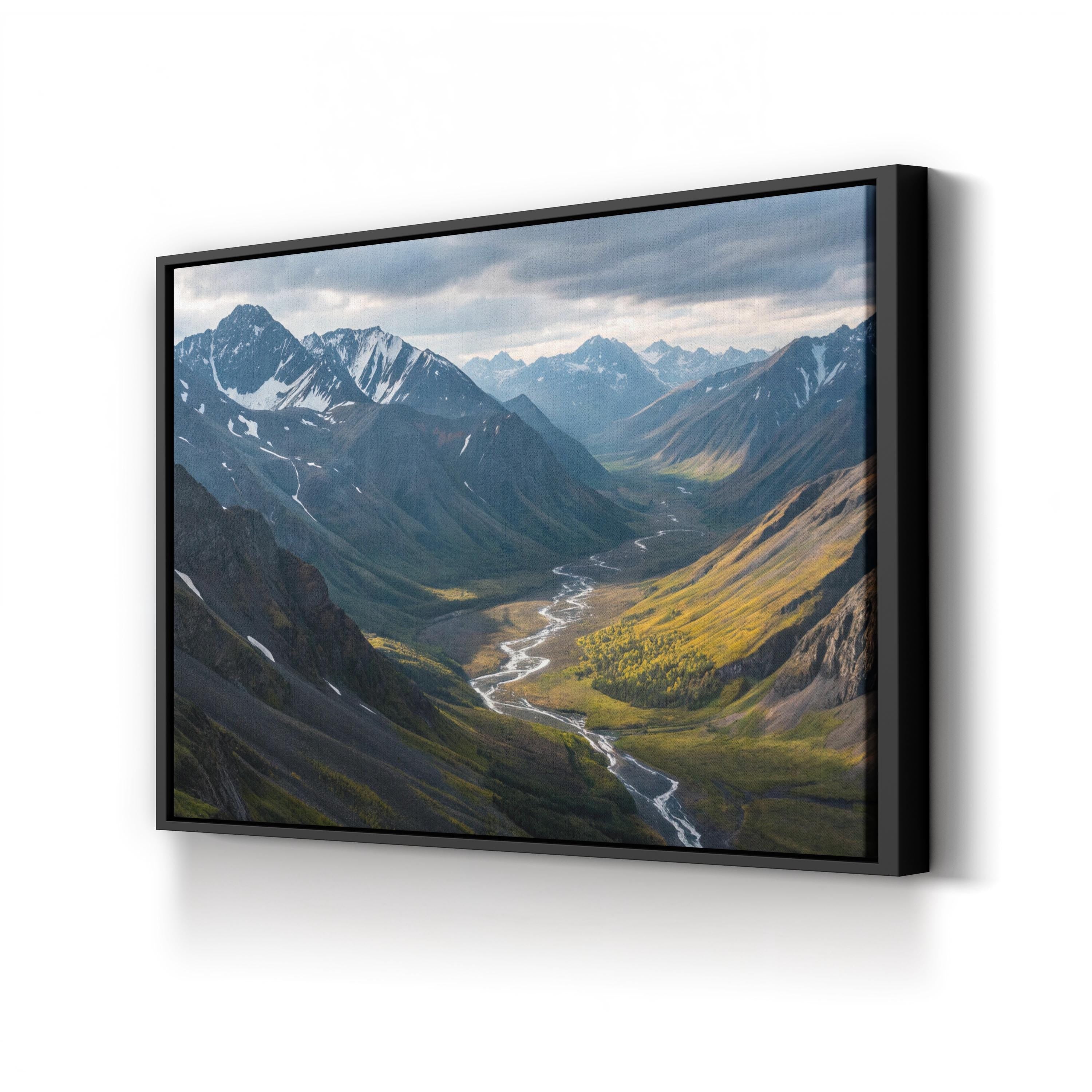Mountains and Valleys – Vintage Photography Wall Art | Scenic Landscape Canvas Print