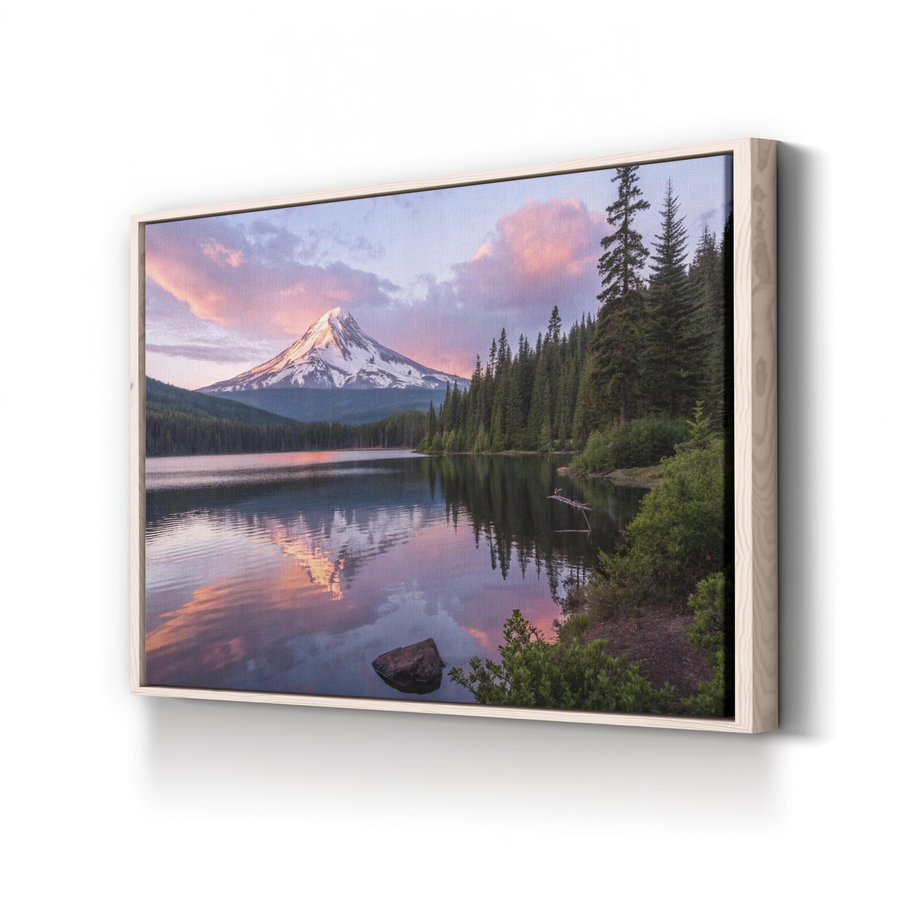 Mount Hood, Lost Lake, Oregon, USA Wall Art — Cascade Range Landscape Canvas Print