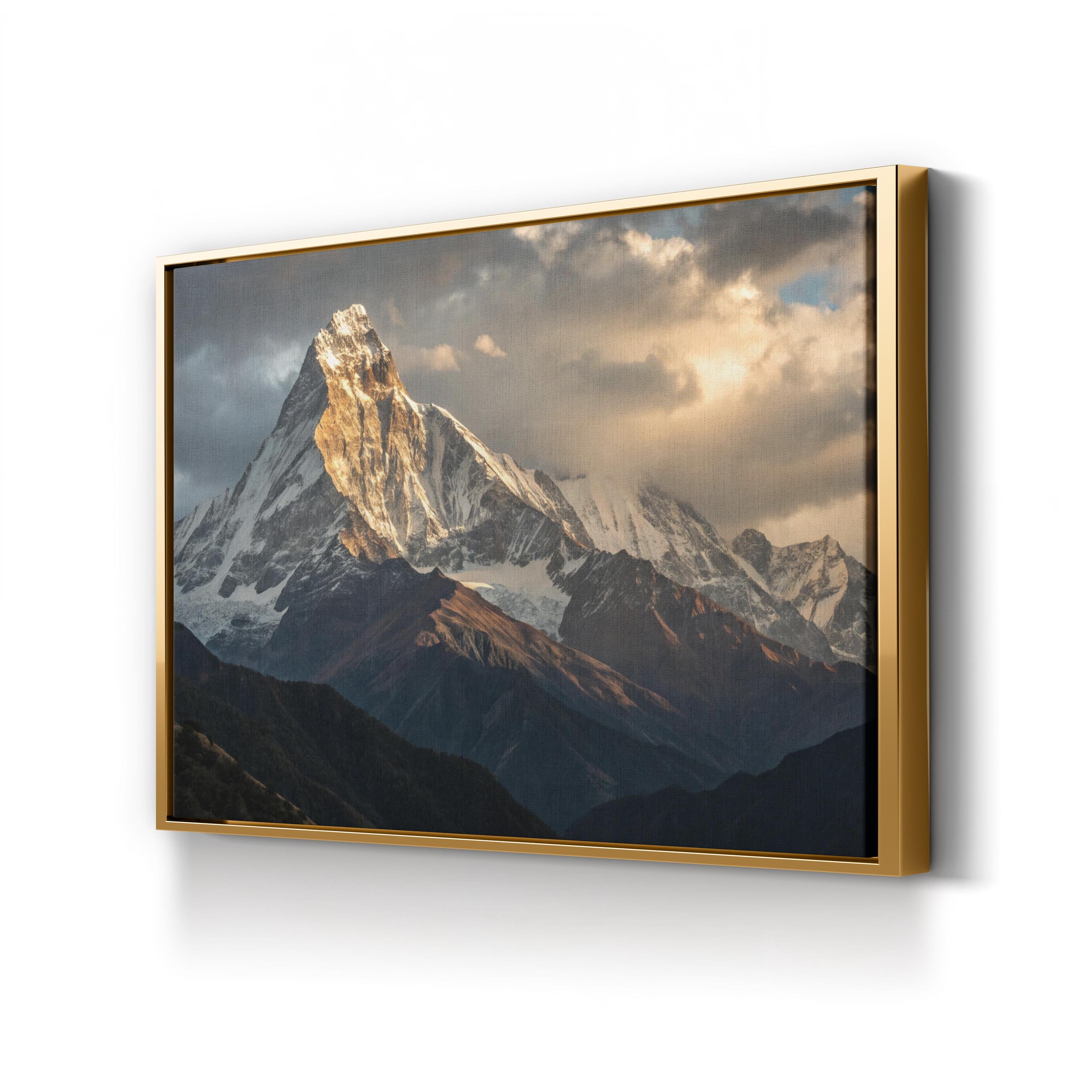 Machhapuchhre Fishtail Mountain – Vintage Photography Wall Art | Himalayas Canvas Print
