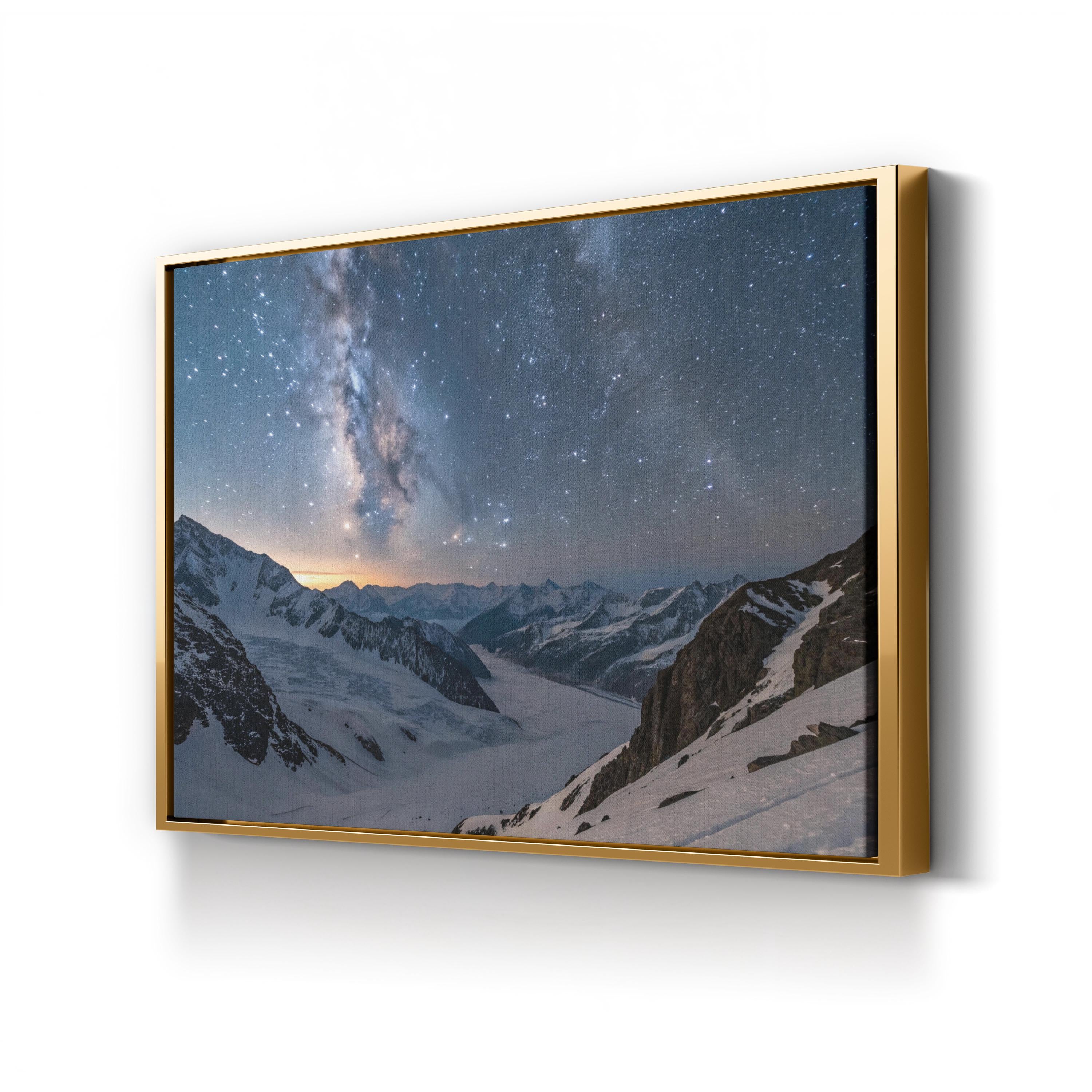 Saint-Véran Observatory Starry Night – Vintage Photography Wall Art | Mountain Canvas Print