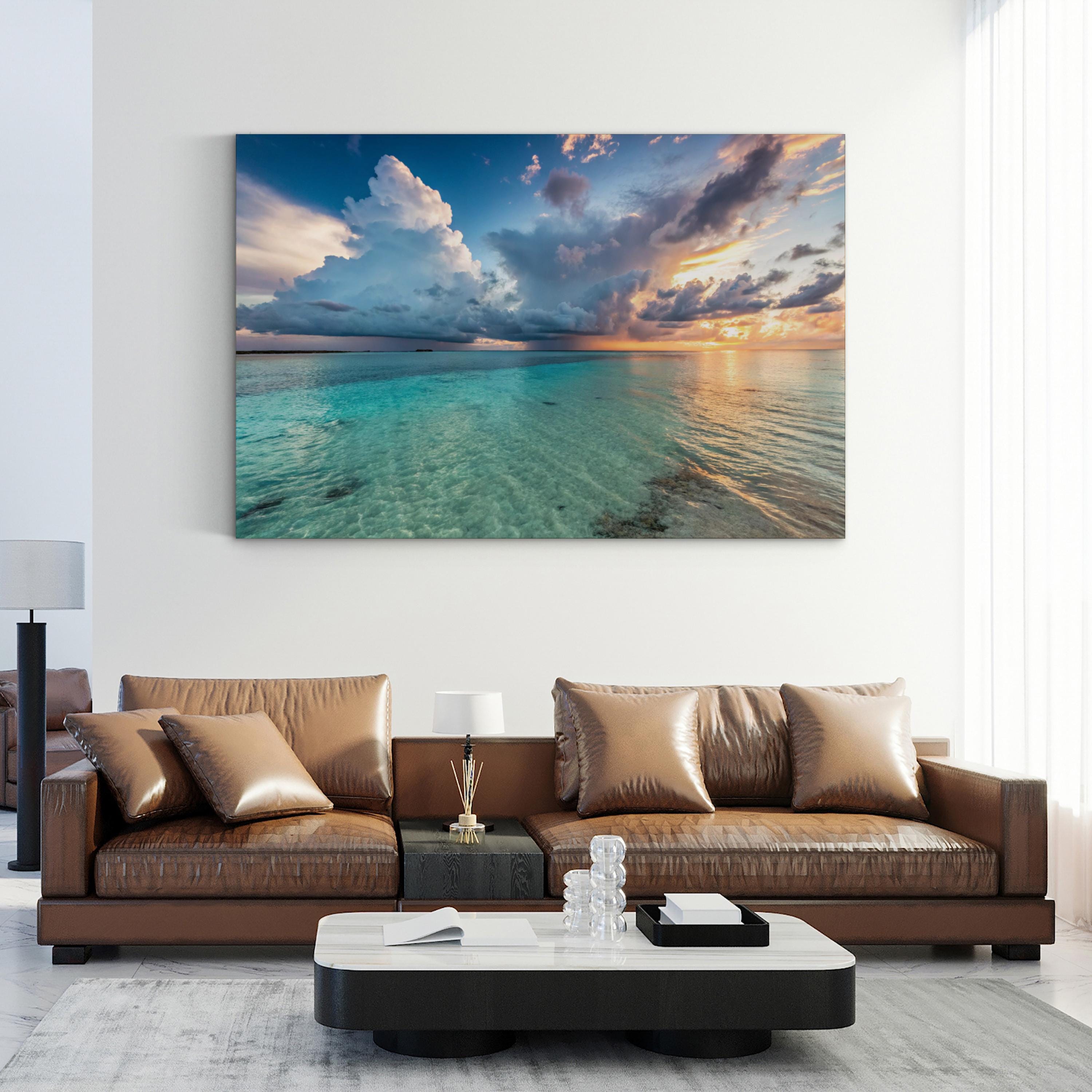 Serene Ocean View in the Caribbean Sea Coastal Seascape Photography