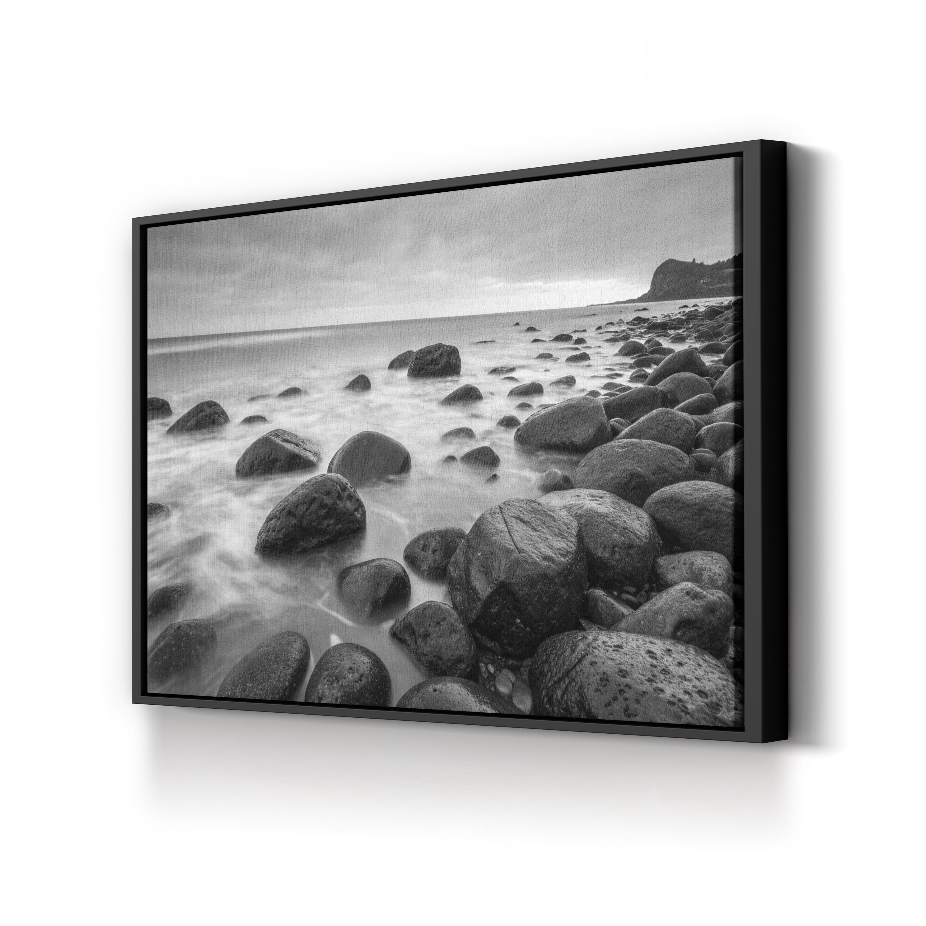 Montauk Beach – Vintage Photography Wall Art | Black & White Ocean Canvas Print