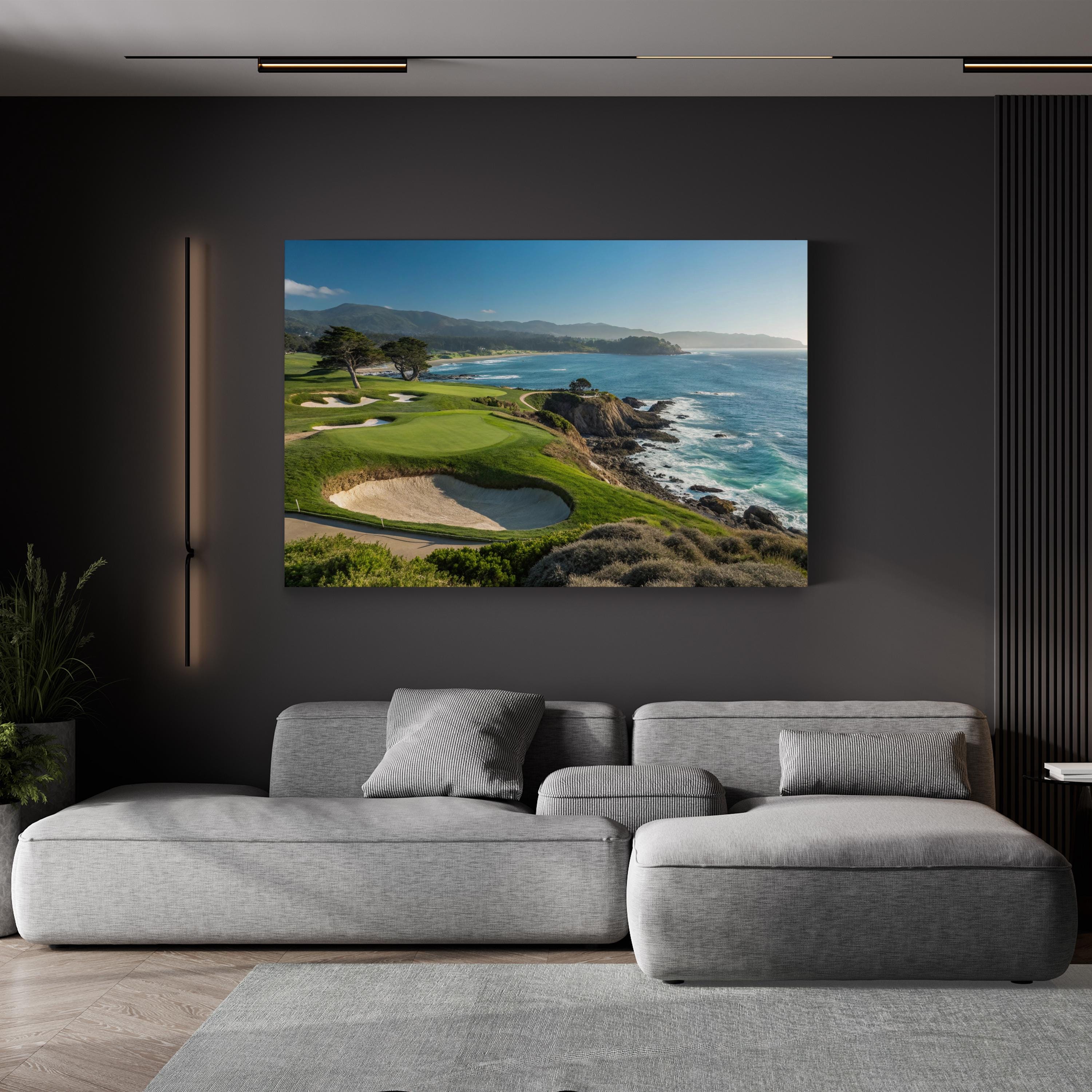Pebble Beach Canvas Wall Art | Pebble Beach, California Coastal Landscape Print