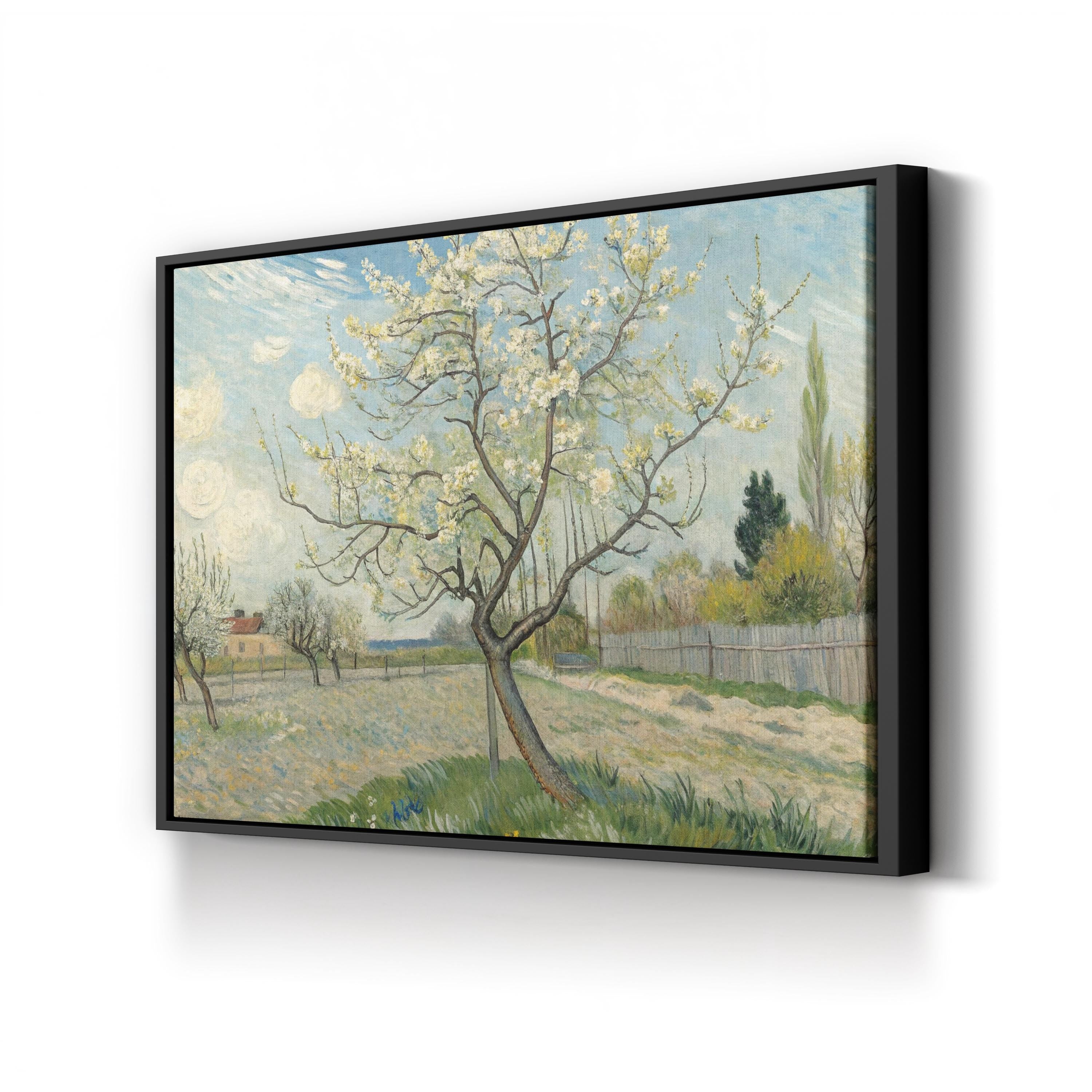 Spring Blossom Pear Tree – Period Illustration Wall Art | Floral Landscape Canvas Print