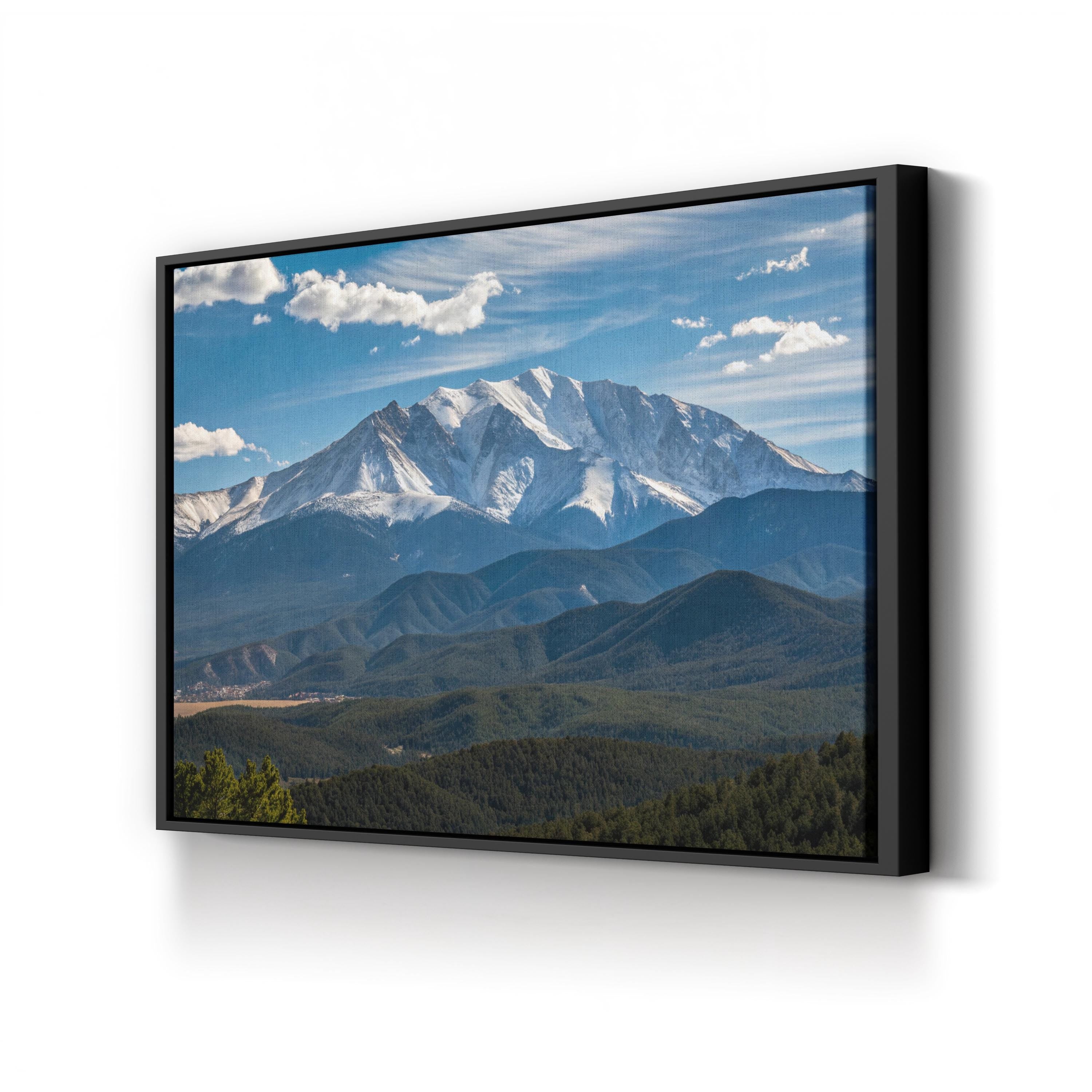 Pikes Peak – Vintage Photography Wall Art | Colorado Mountain Canvas Print