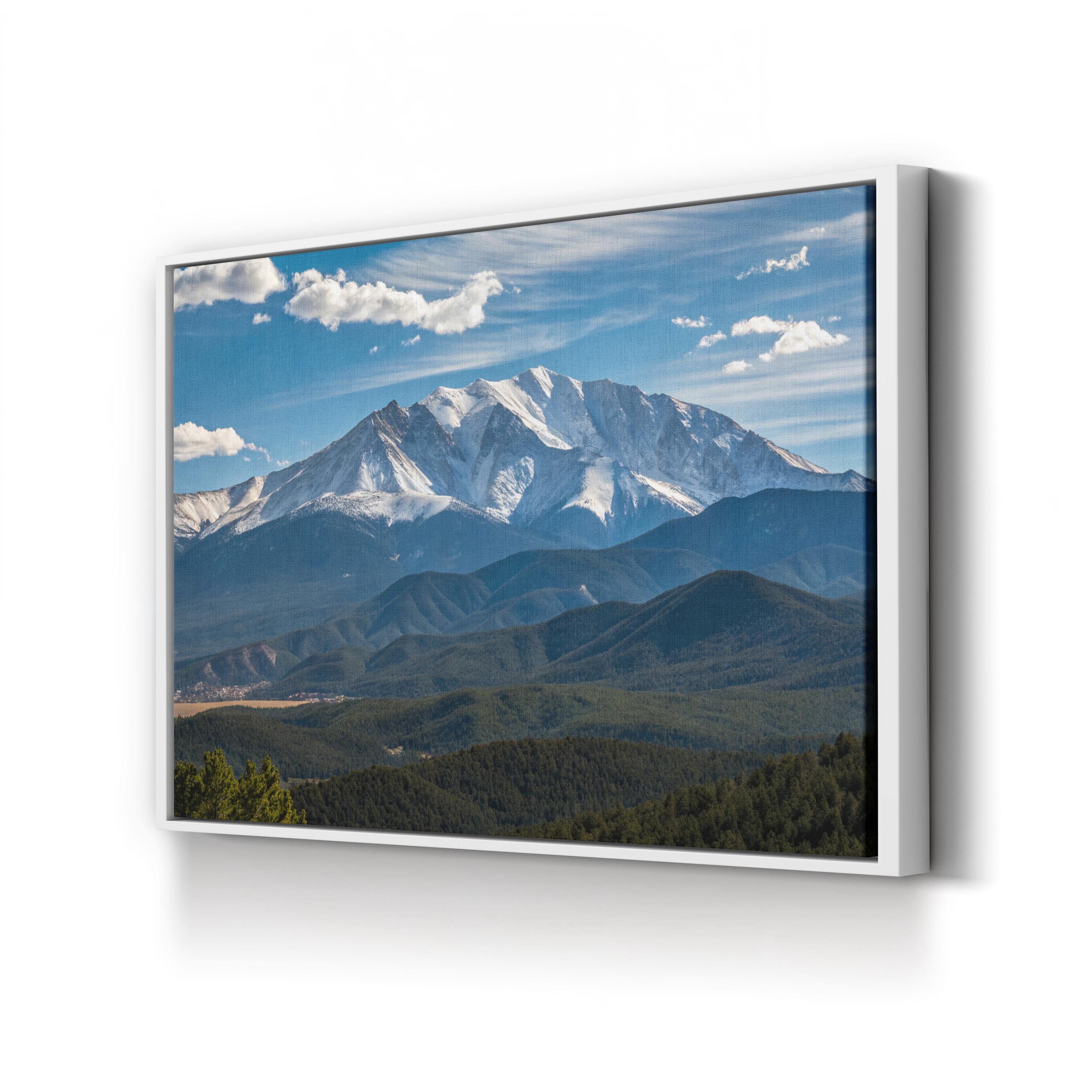 Pikes Peak – Vintage Photography Wall Art | Colorado Mountain Canvas Print