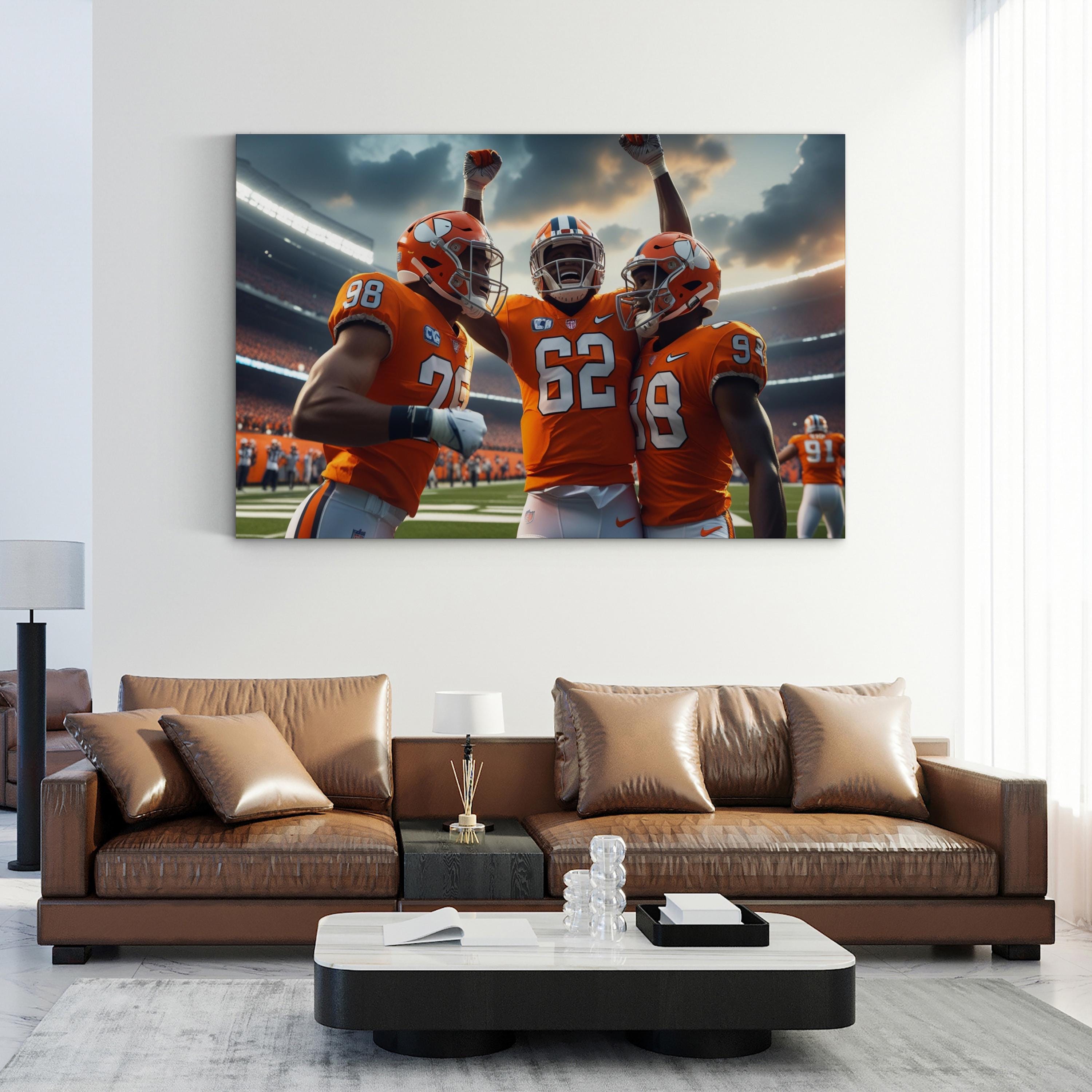 Football Team Celebration – Vintage Photography Wall Art | Sports Canvas Print