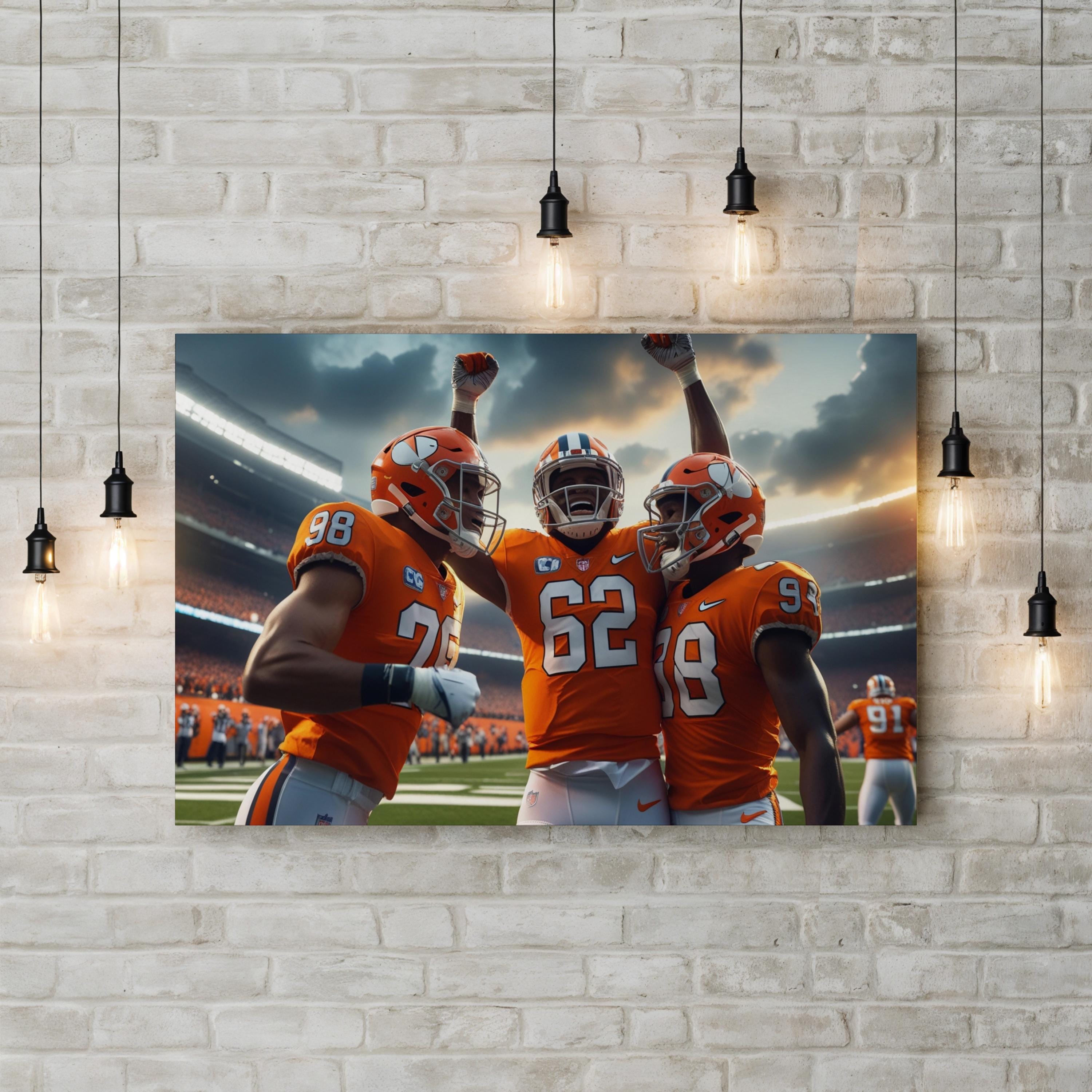 Football Team Celebration – Vintage Photography Wall Art | Sports Canvas Print