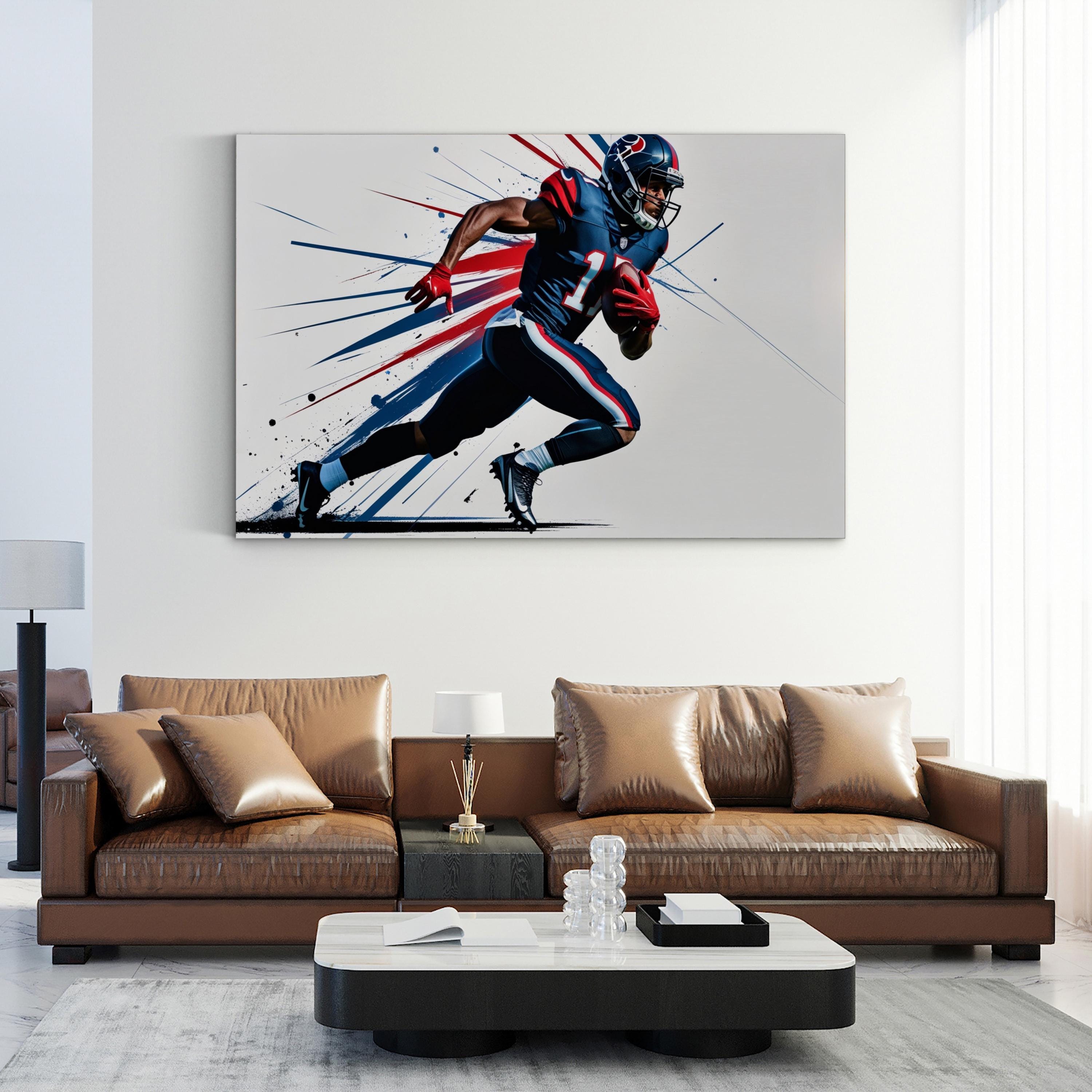 Athlete in Motion – Period Illustration Wall Art | Contemporary Sports Canvas Print