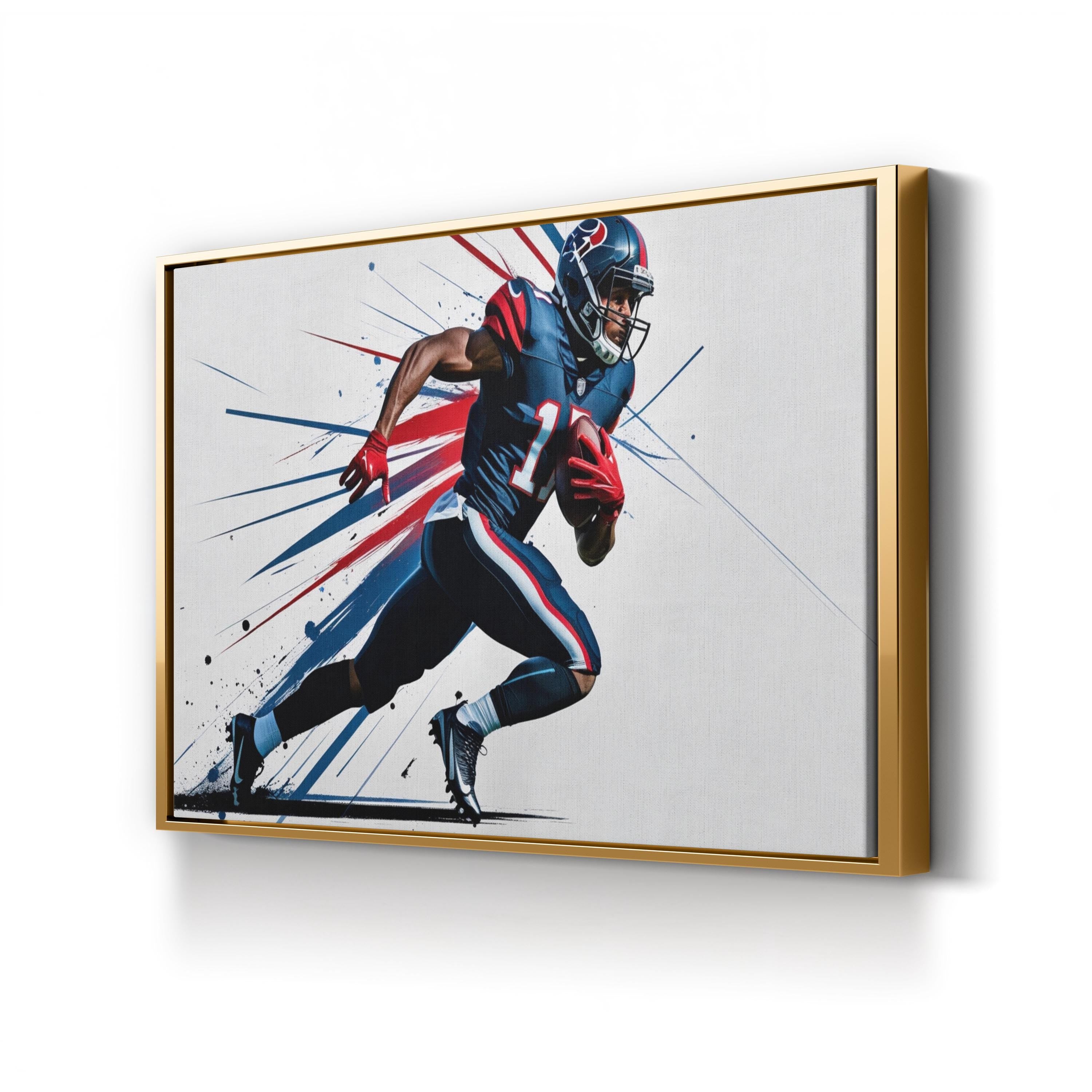 Athlete in Motion – Period Illustration Wall Art | Contemporary Sports Canvas Print