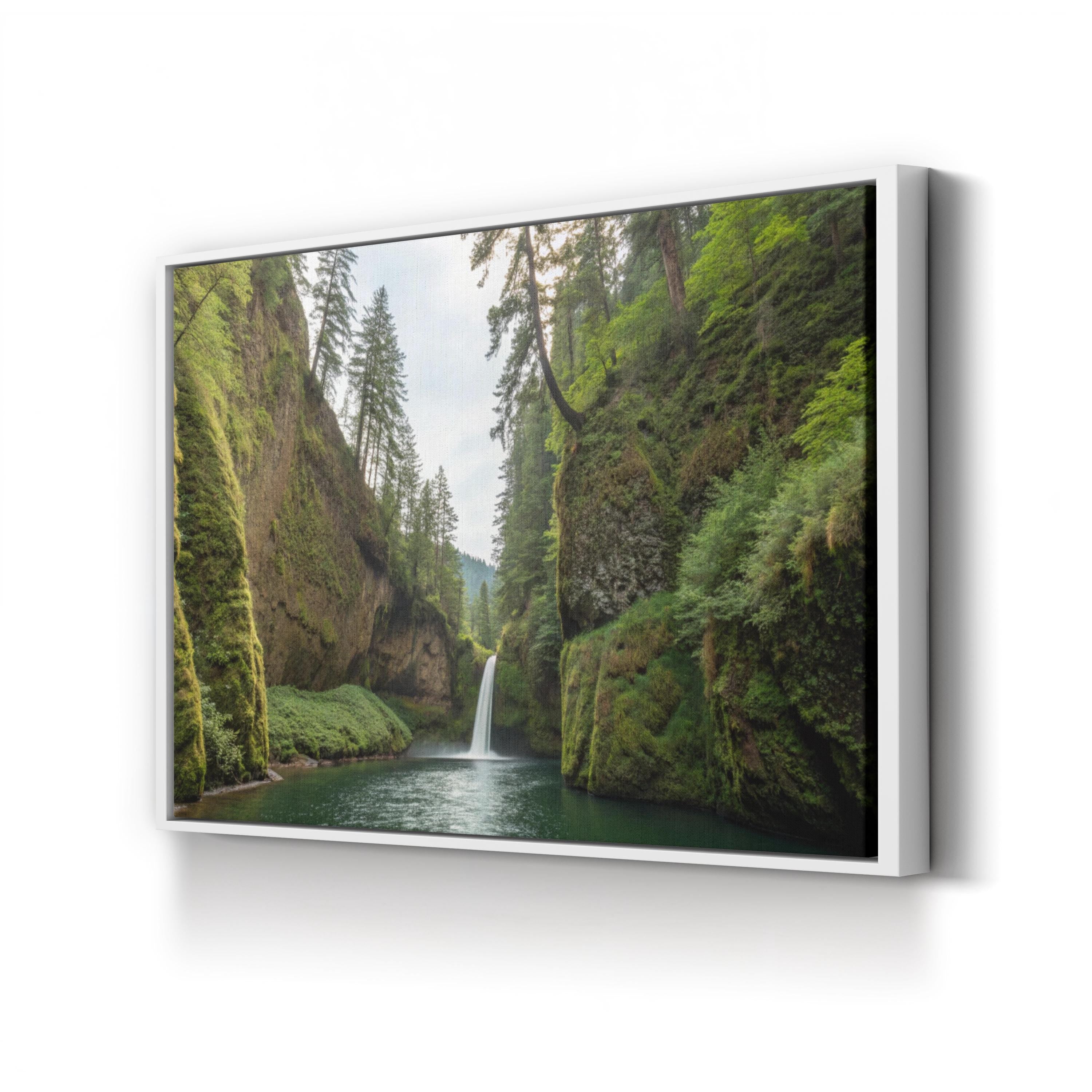 Punch Bowl Falls – Vintage Photography Wall Art | Waterfall Landscape Canvas Print