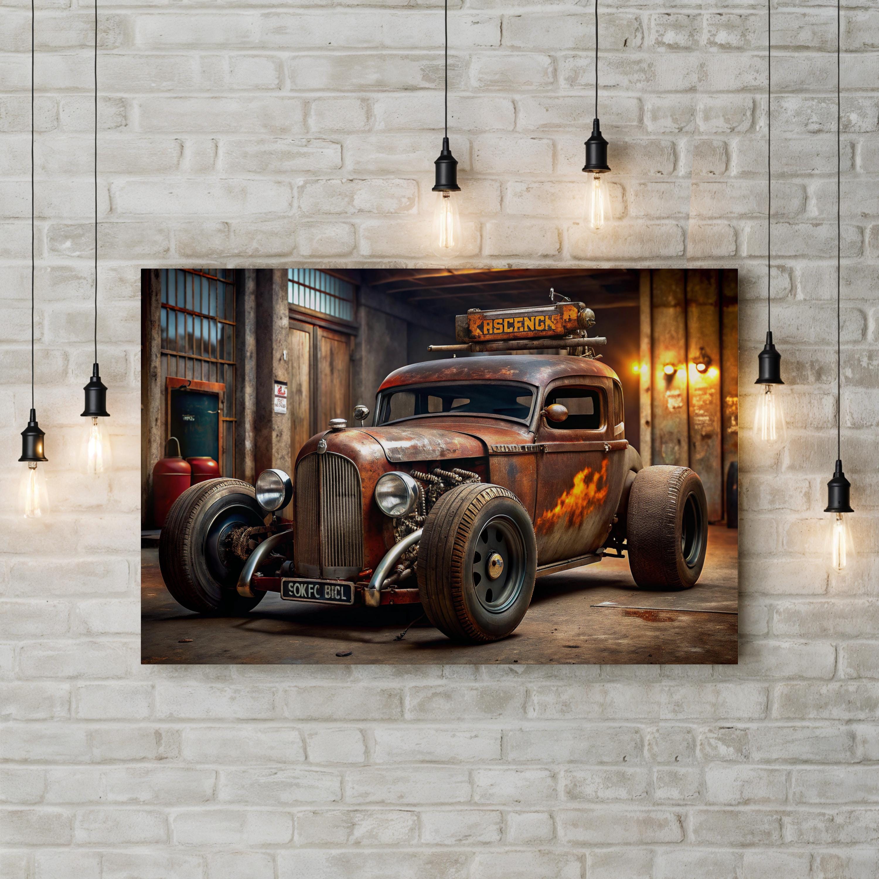 Rat Rod Hot Rod – Vintage Photography Wall Art | Garage Canvas Print