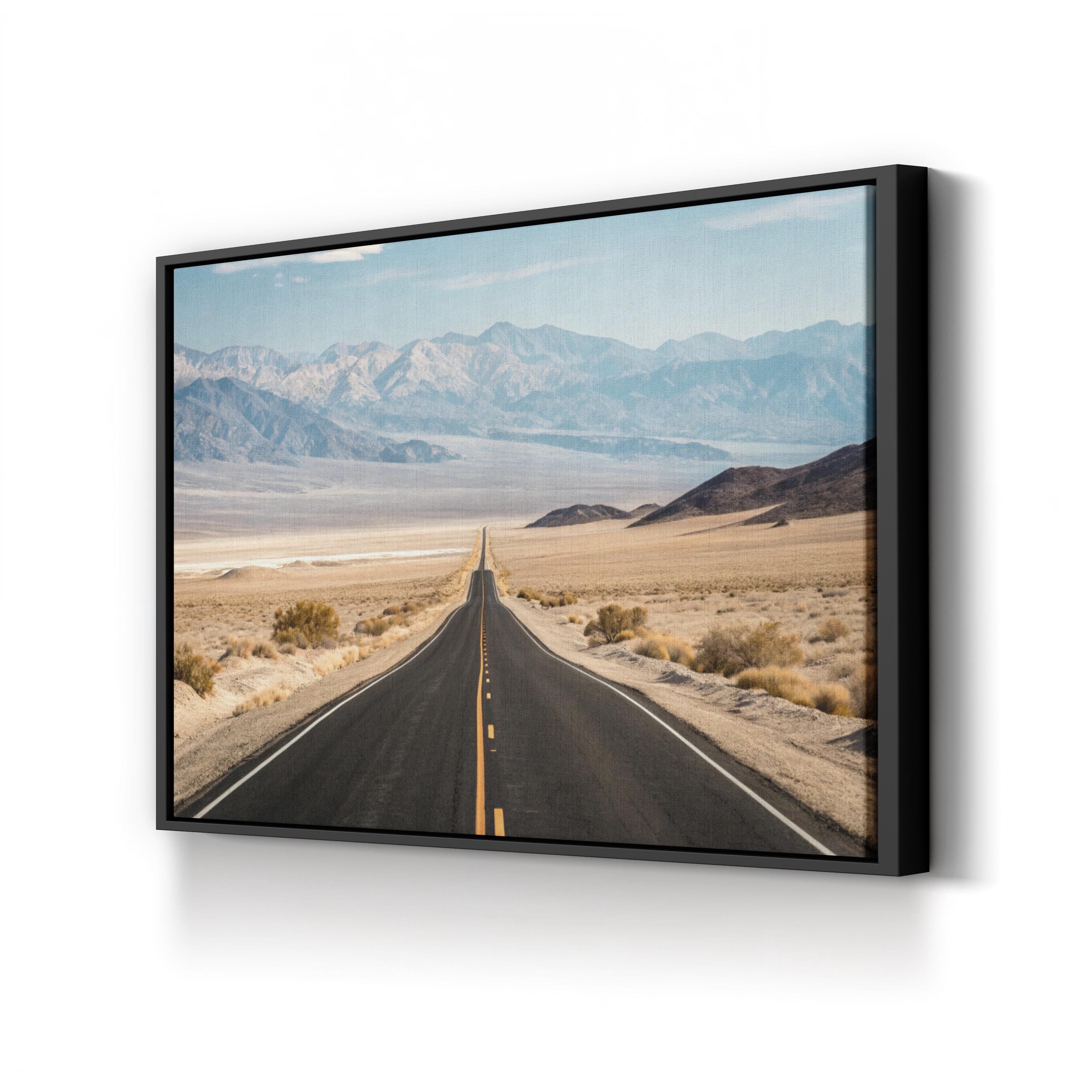 Road to Death Valley – Vintage Photography Wall Art | Desert Landscape Canvas Print