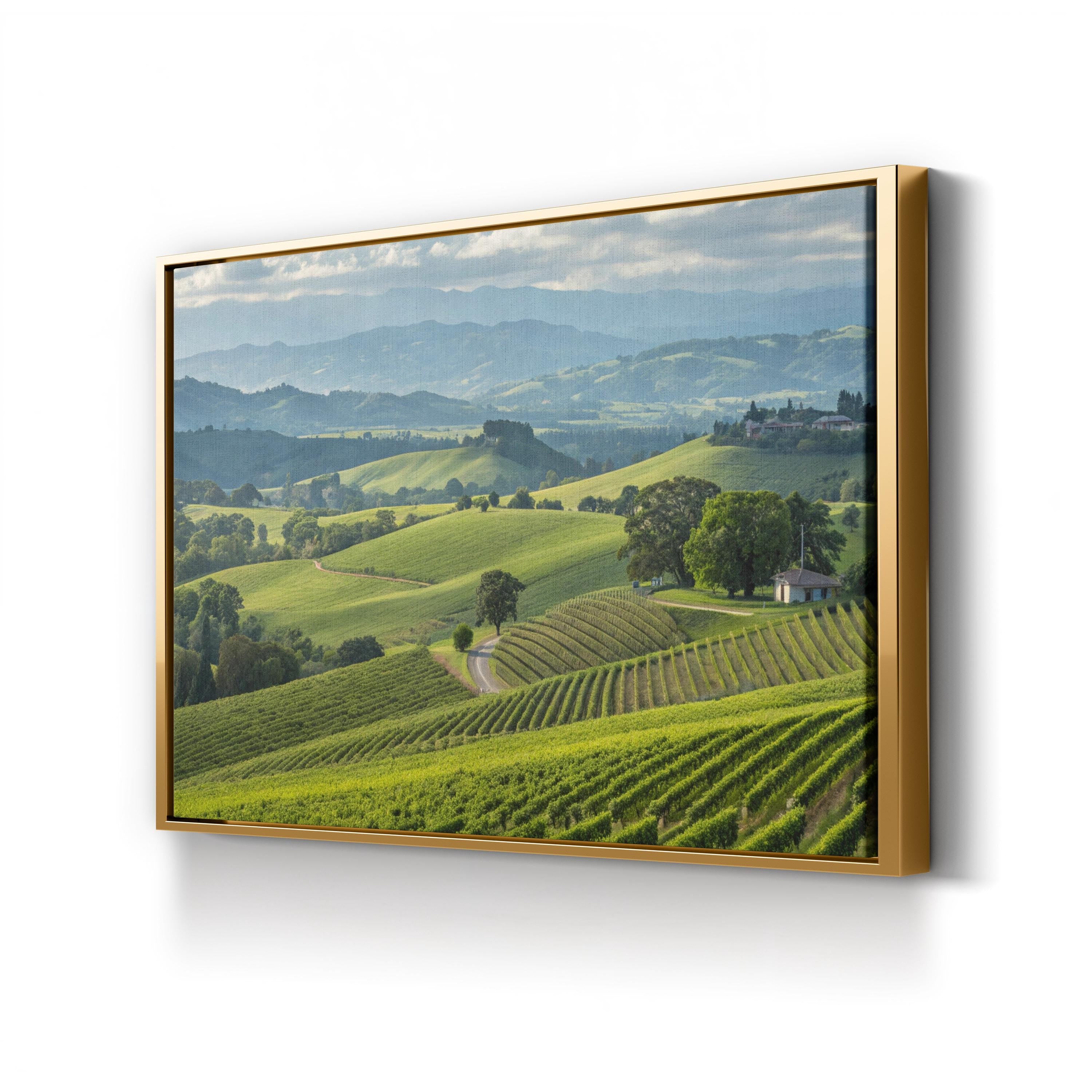 Sonoma Vineyard Hills – Vintage Photography Wall Art | Wine Country Canvas Print