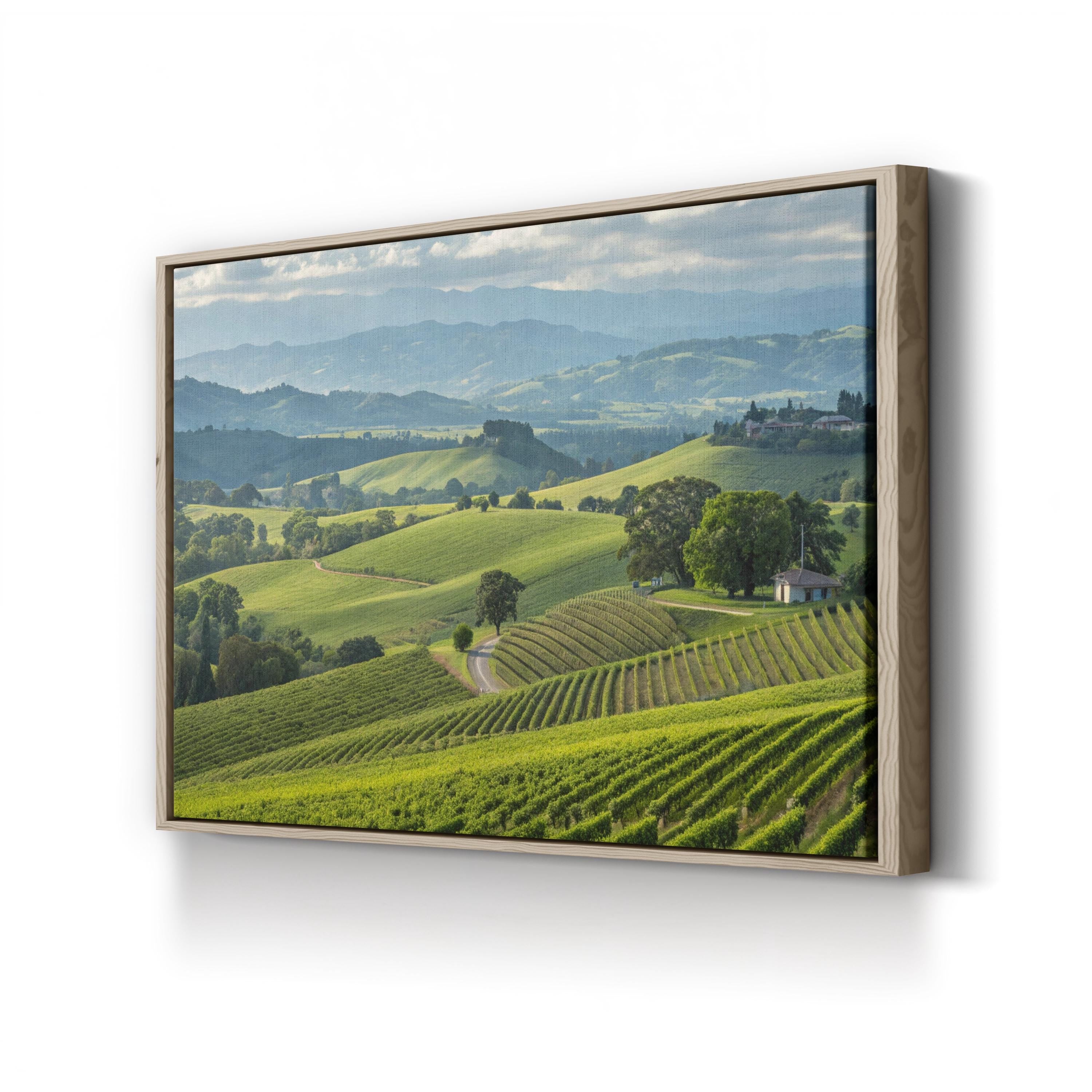 Sonoma Vineyard Hills – Vintage Photography Wall Art | Wine Country Canvas Print