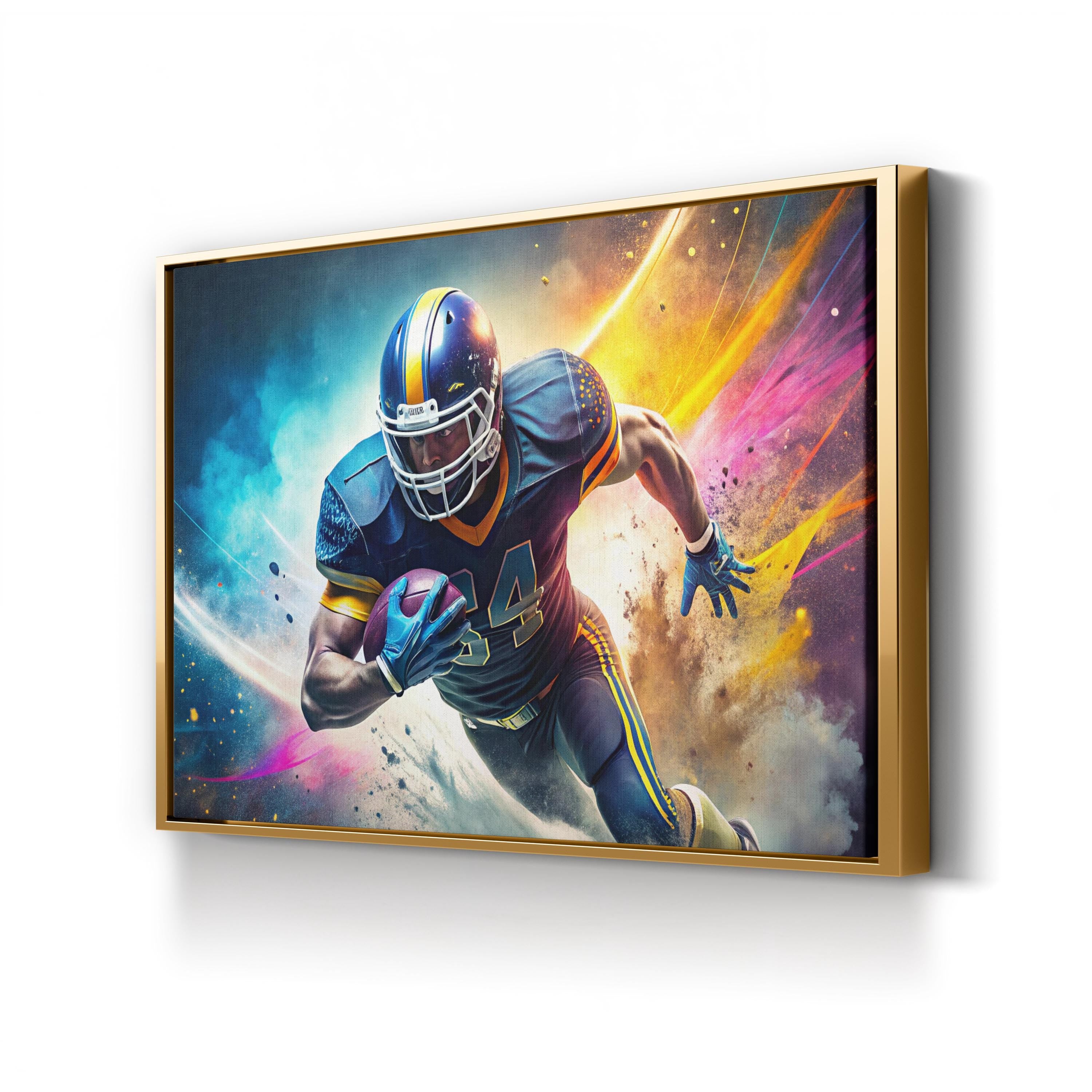 Football Running Back – Period Illustration Wall Art | Dynamic Sports Canvas Print