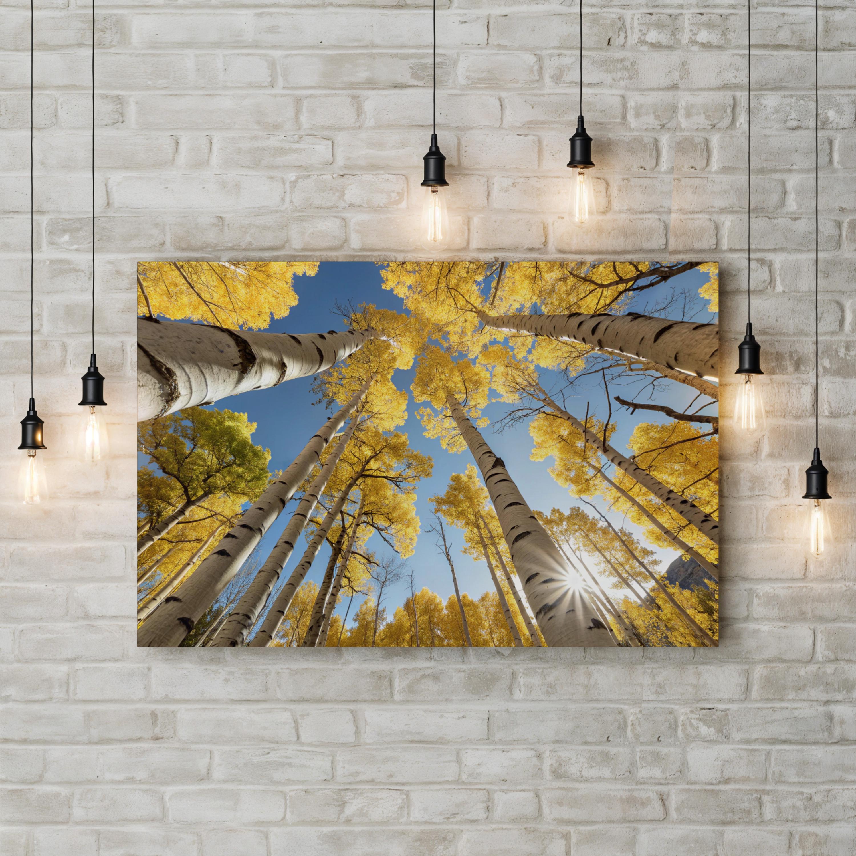 San Juan Aspens Fall – Vintage Photography Wall Art | Autumn Forest Canvas Print