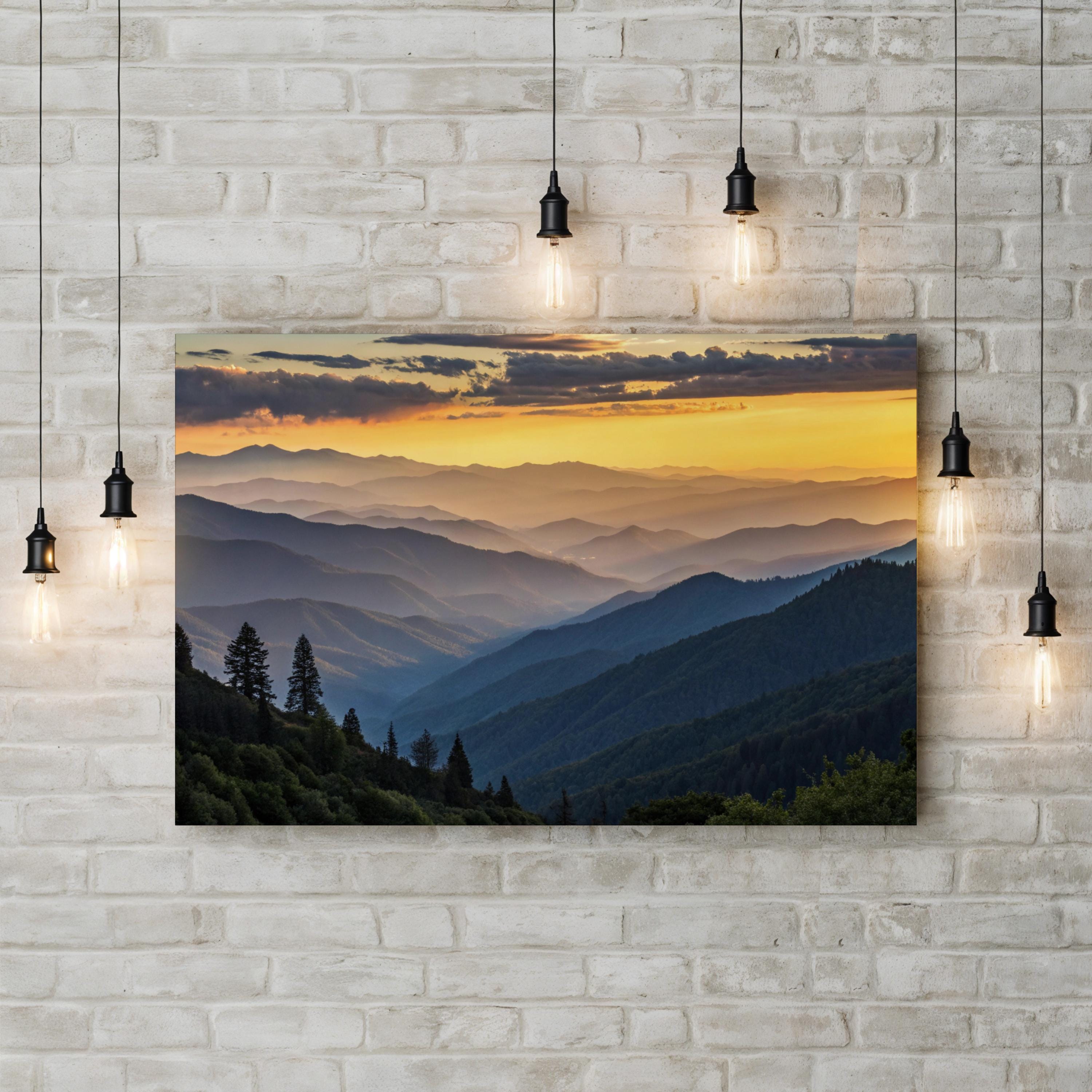 Sierra Nevada Sunset – Vintage Photography Wall Art | Mountain Landscape Canvas Print