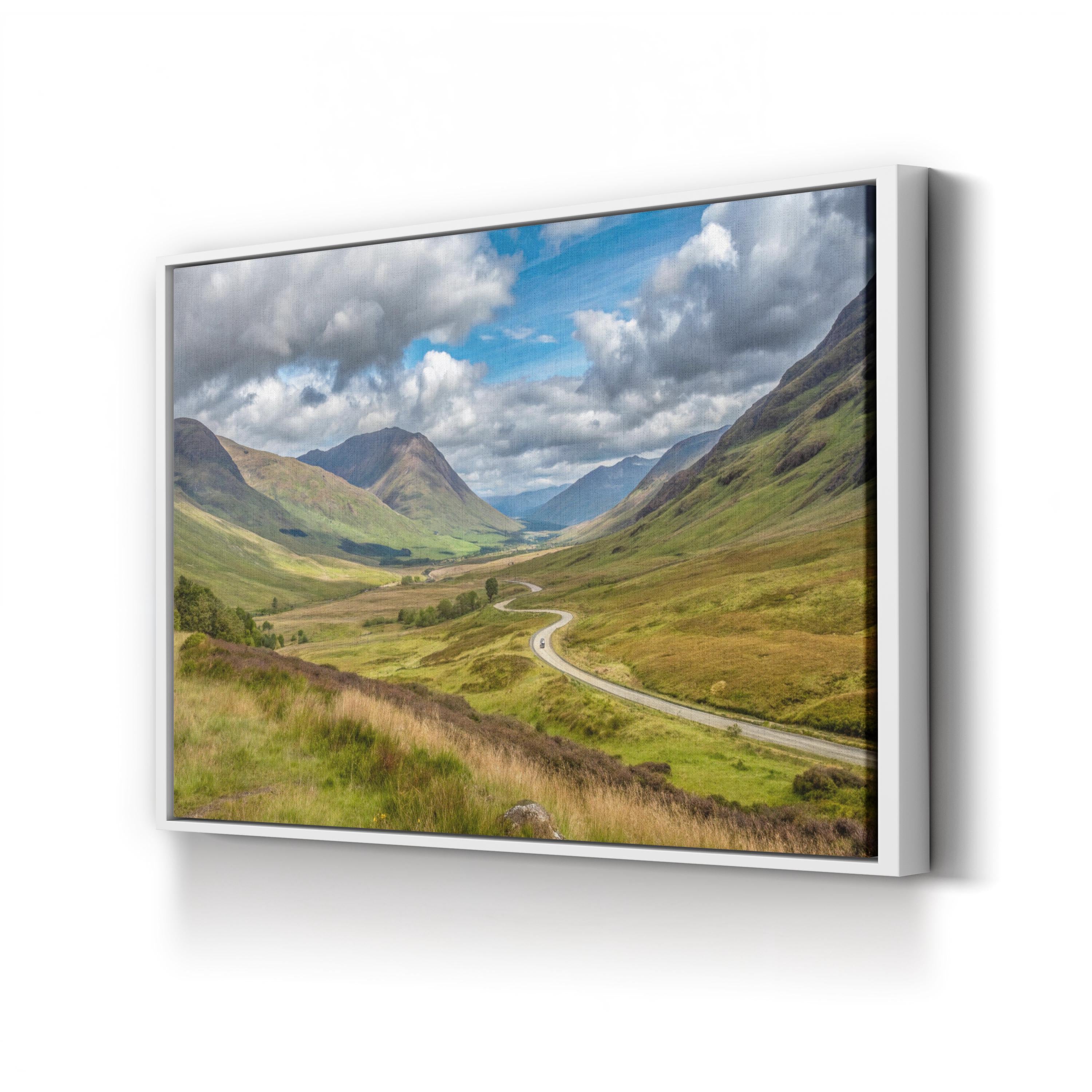Scottish Highlands Rolling Hills – Vintage Photography Wall Art | Landscape Canvas Print