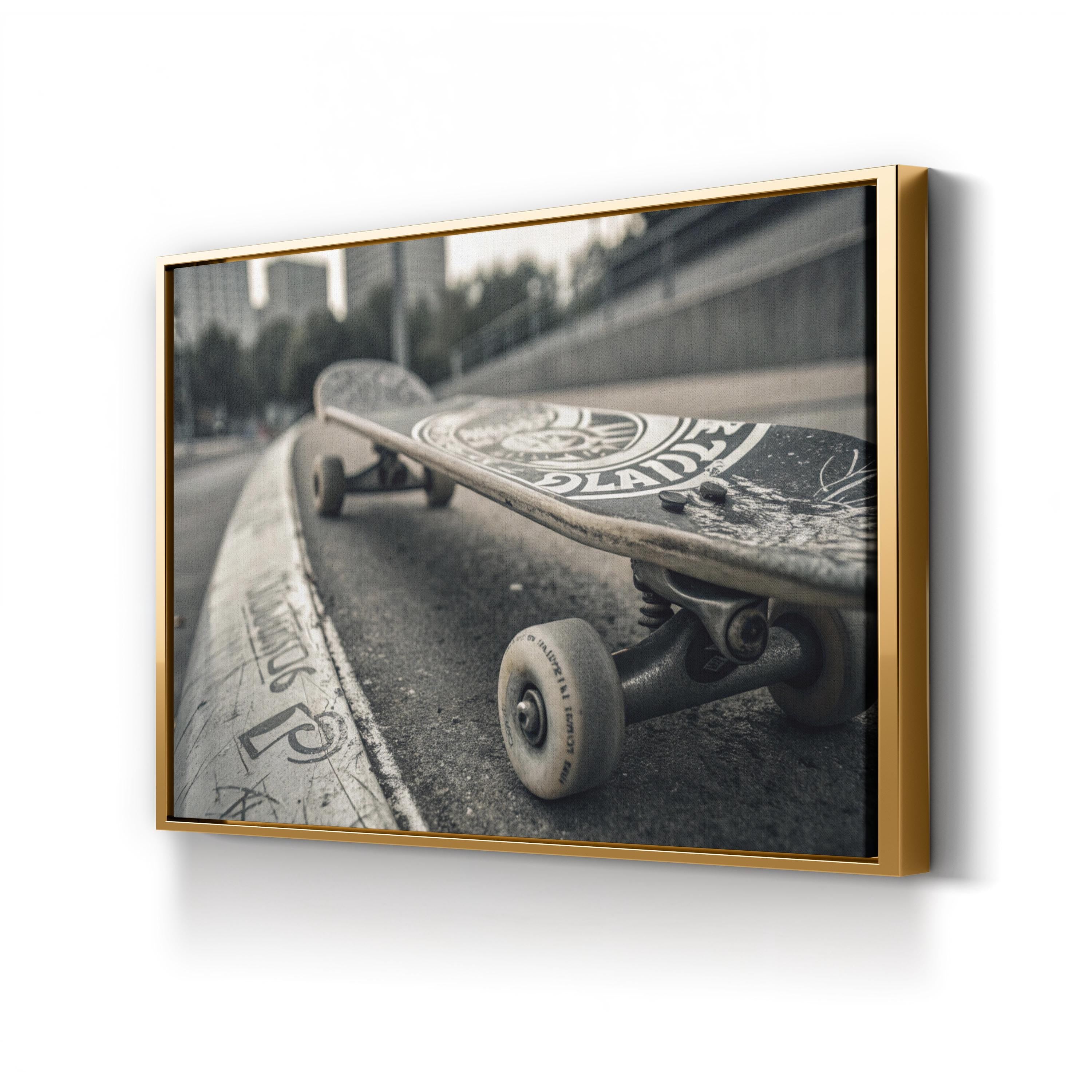 Skateboard Close-Up – Vintage Photography Wall Art | Urban Street Canvas Print