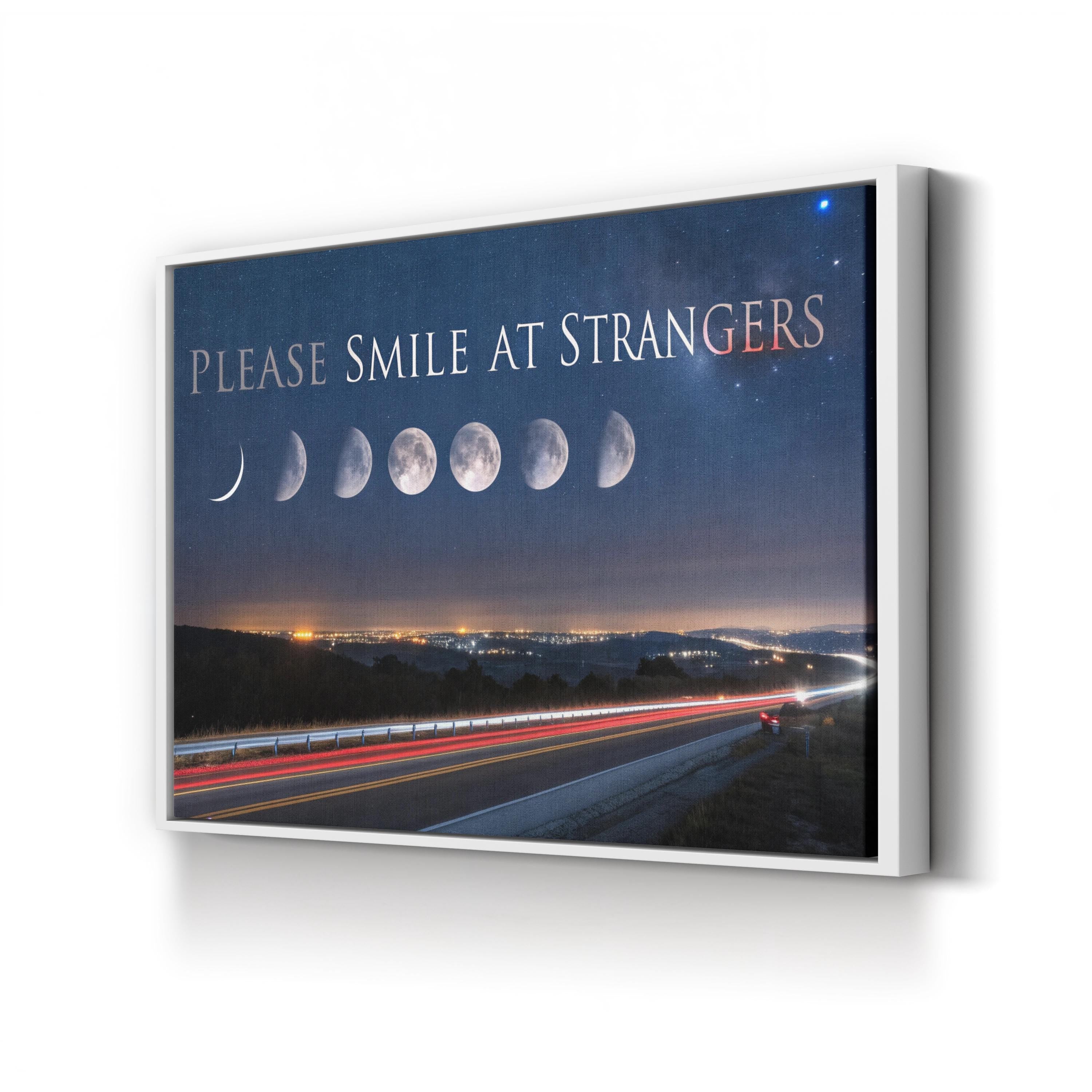 Moon Phases Celestial Quote – Vintage Photography Wall Art | Twilight Canvas Print