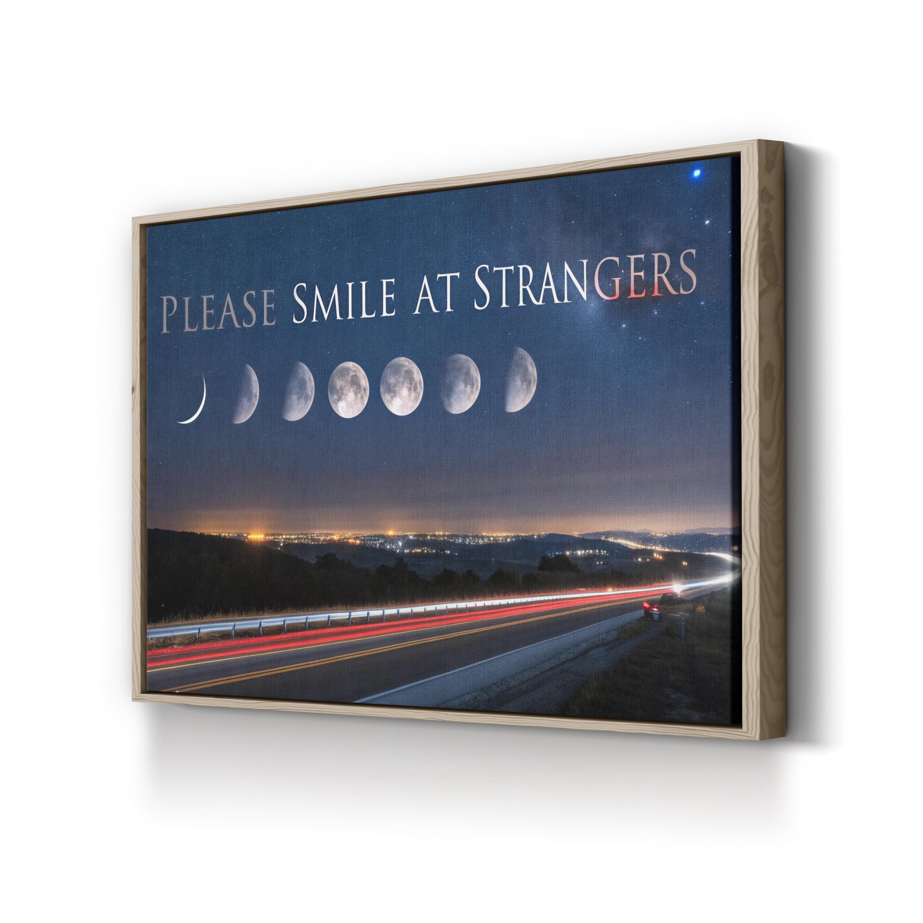 Moon Phases Celestial Quote – Vintage Photography Wall Art | Twilight Canvas Print