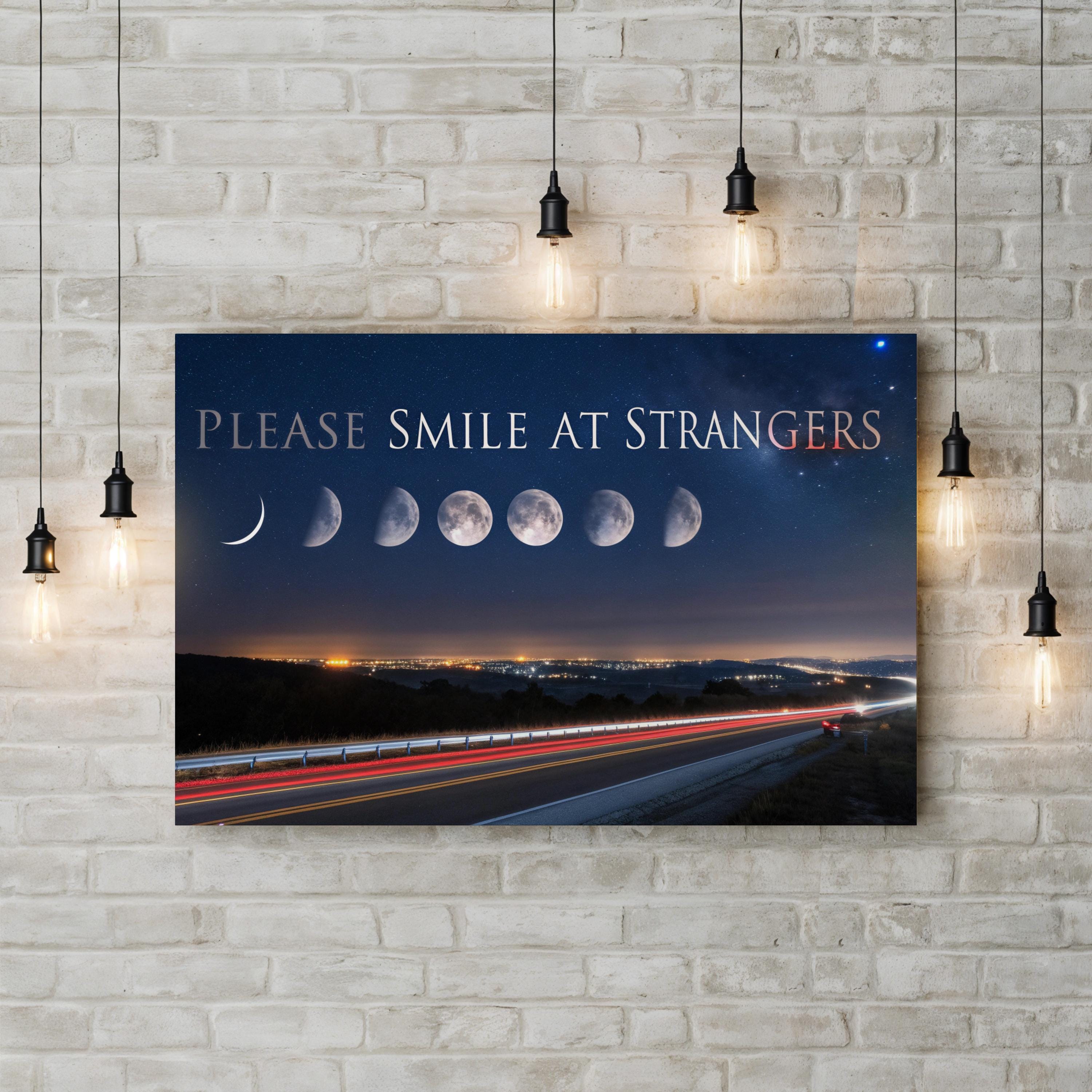 Moon Phases Celestial Quote – Vintage Photography Wall Art | Twilight Canvas Print