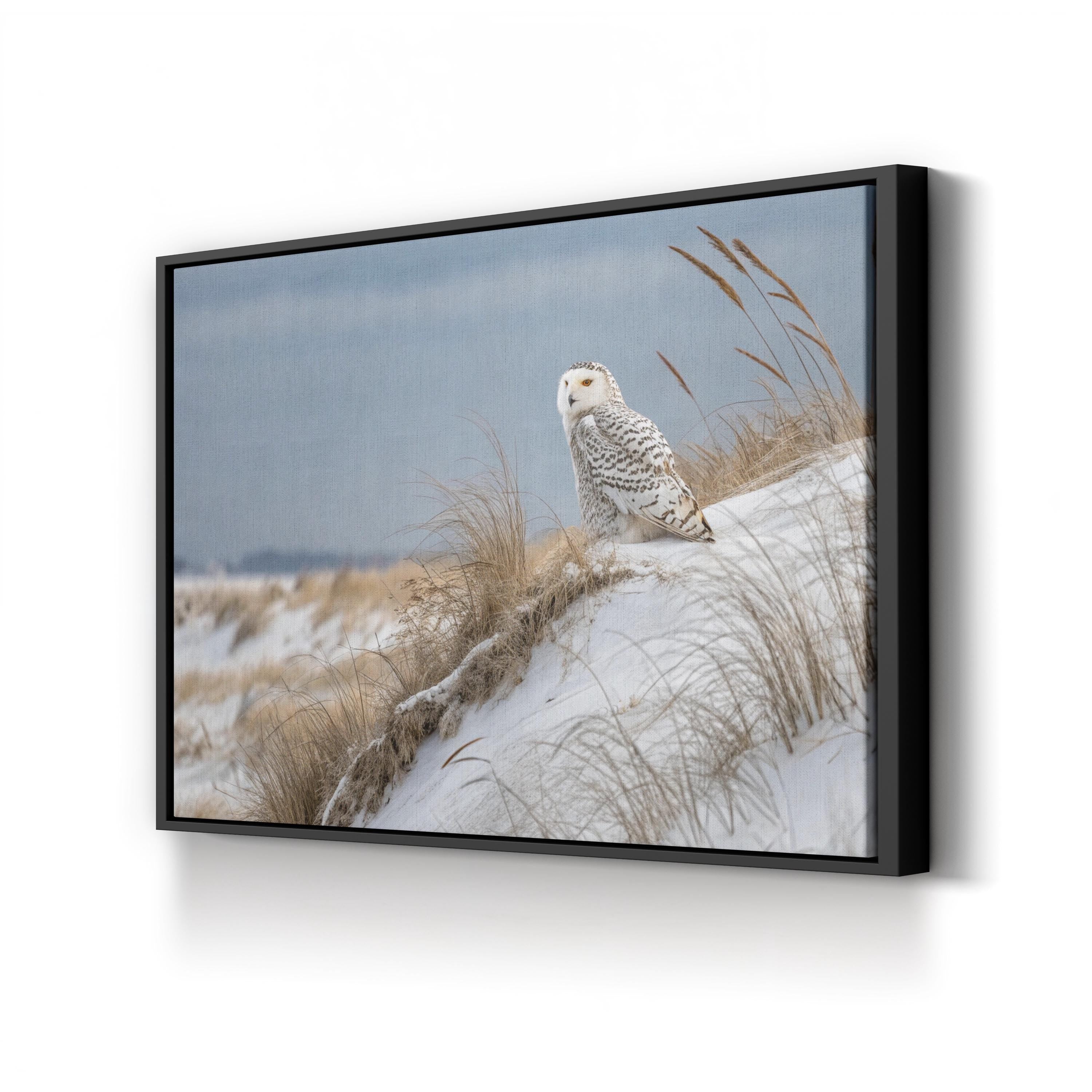 Snowy Owl Canvas – Framed Winter Wildlife Wall Art