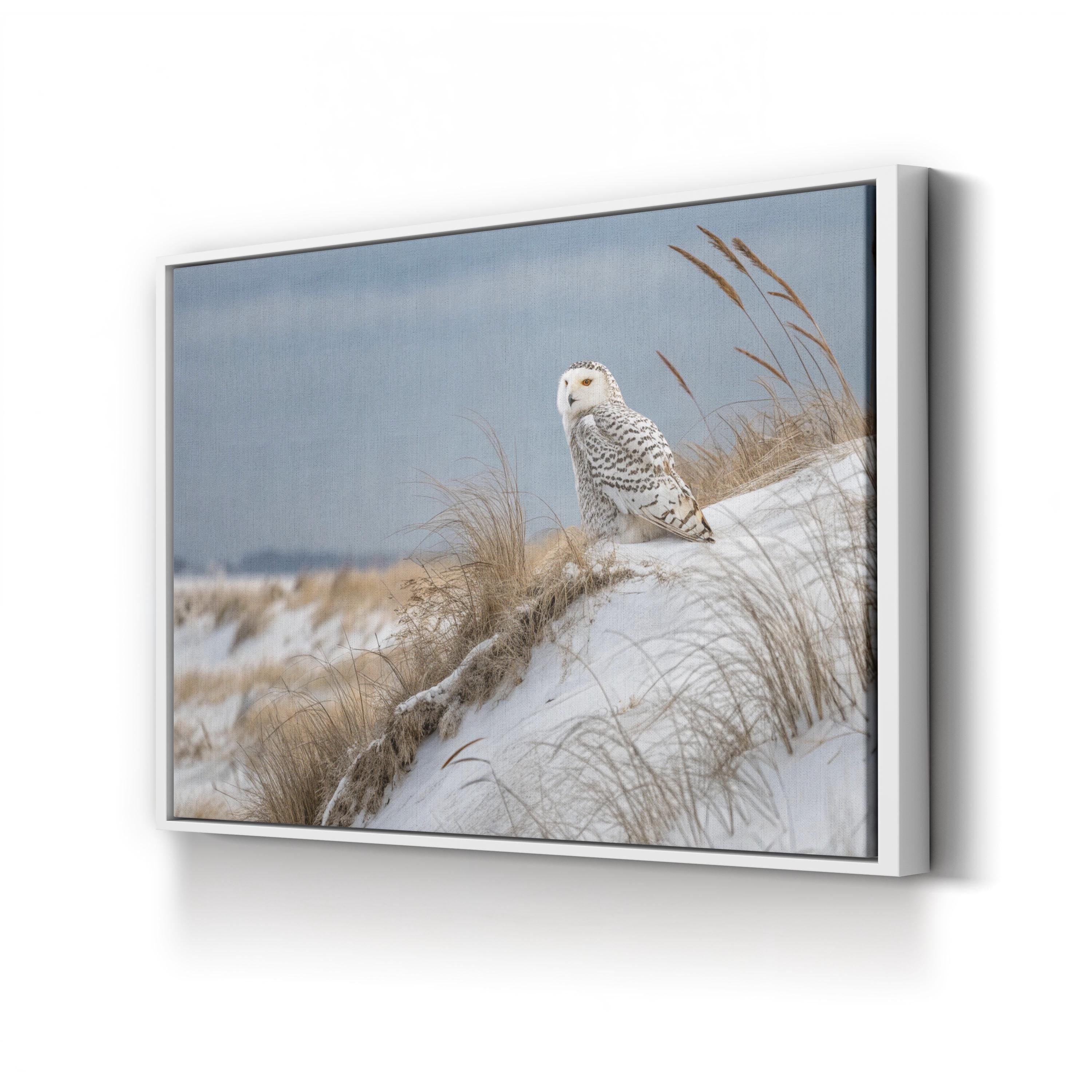Snowy Owl Canvas – Framed Winter Wildlife Wall Art