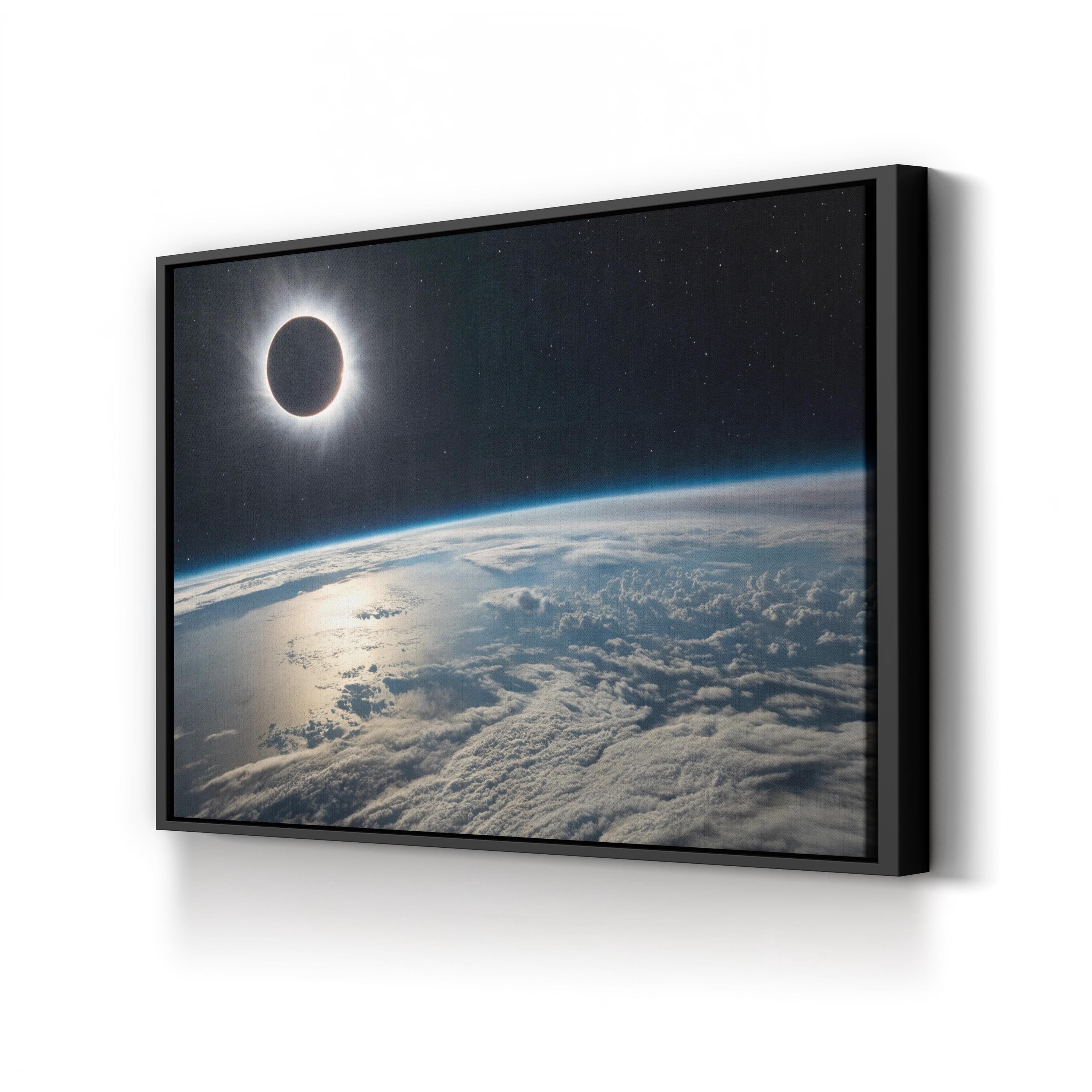 Solar Eclipse Cosmic – Period Illustration Wall Art | Space Astronomy Canvas Print