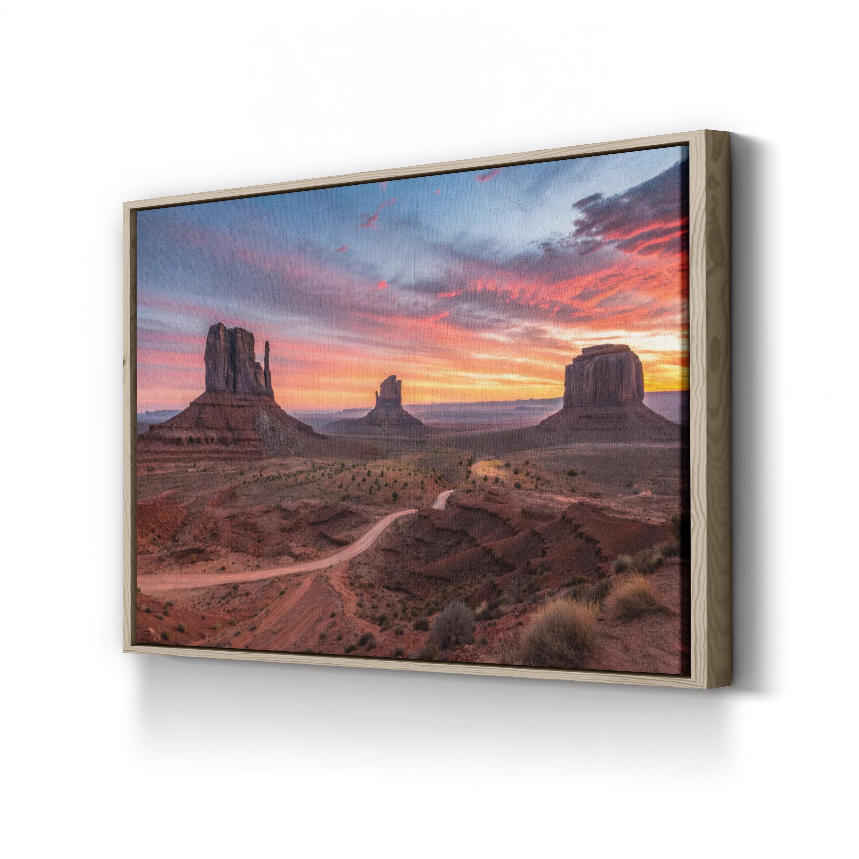 Monument Valley Sunset – Vintage Photography Wall Art | Desert Landscape Canvas Print