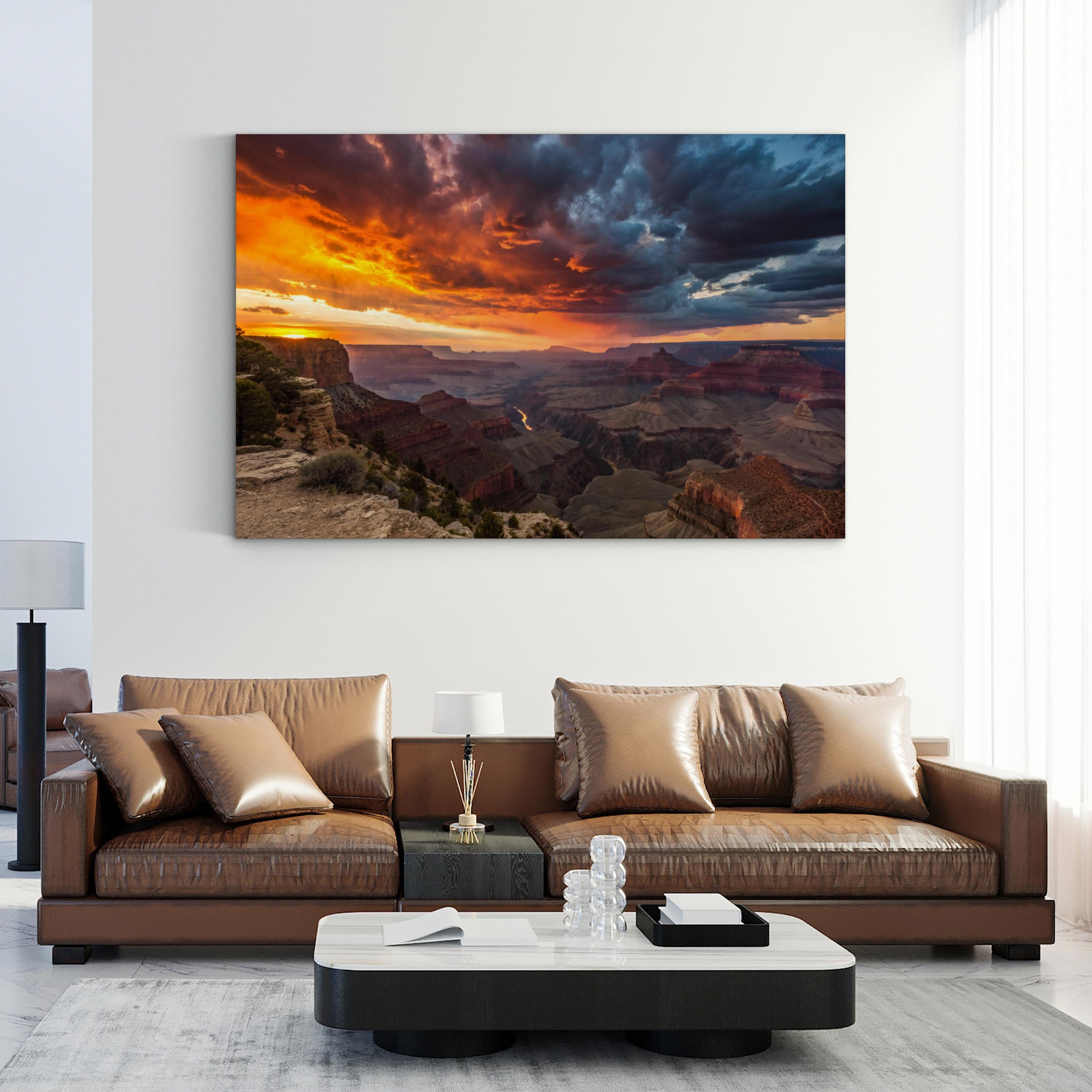 Grand Canyon Lipan Point Sunset – Vintage Photography Wall Art | Landscape Canvas Print