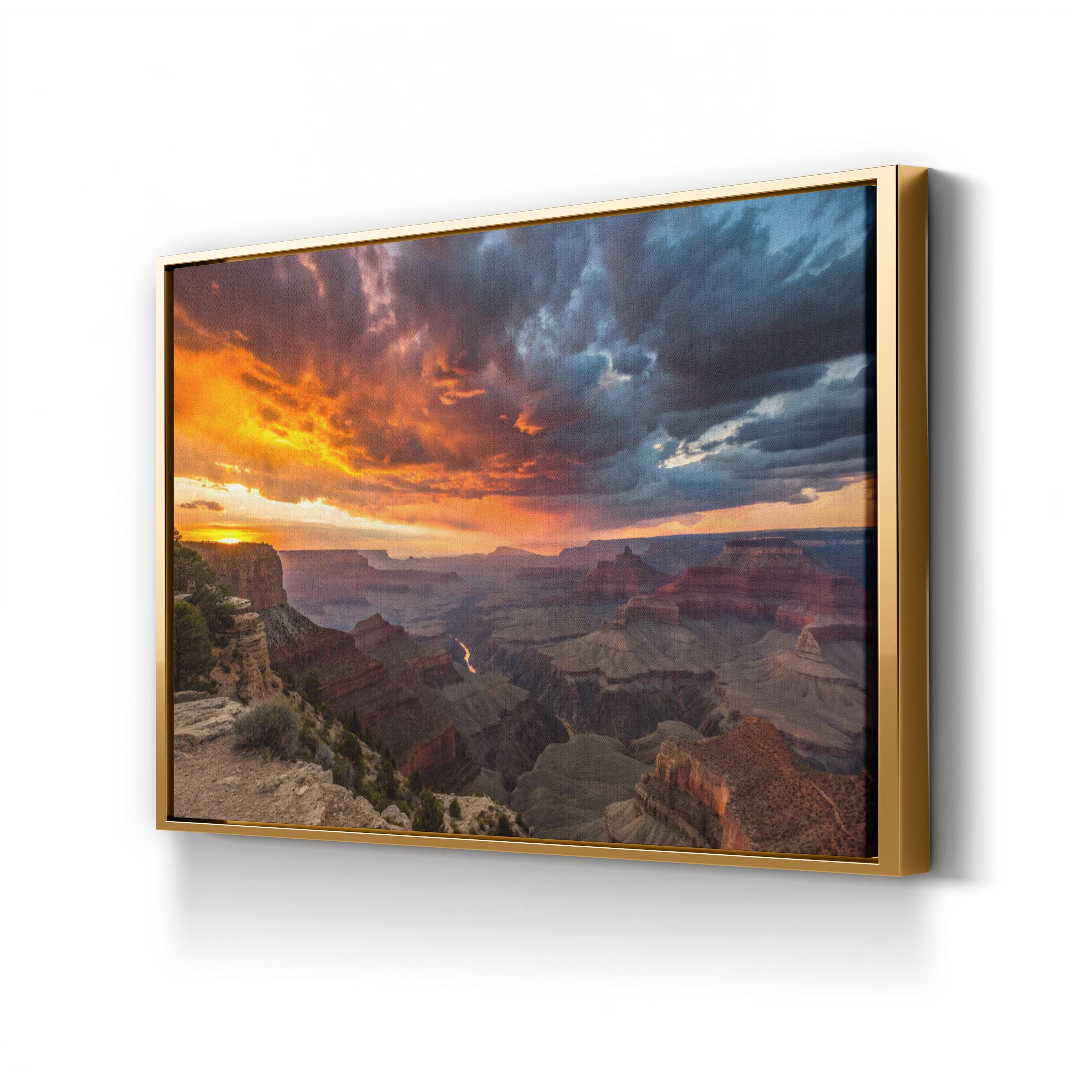 Grand Canyon Lipan Point Sunset – Vintage Photography Wall Art | Landscape Canvas Print
