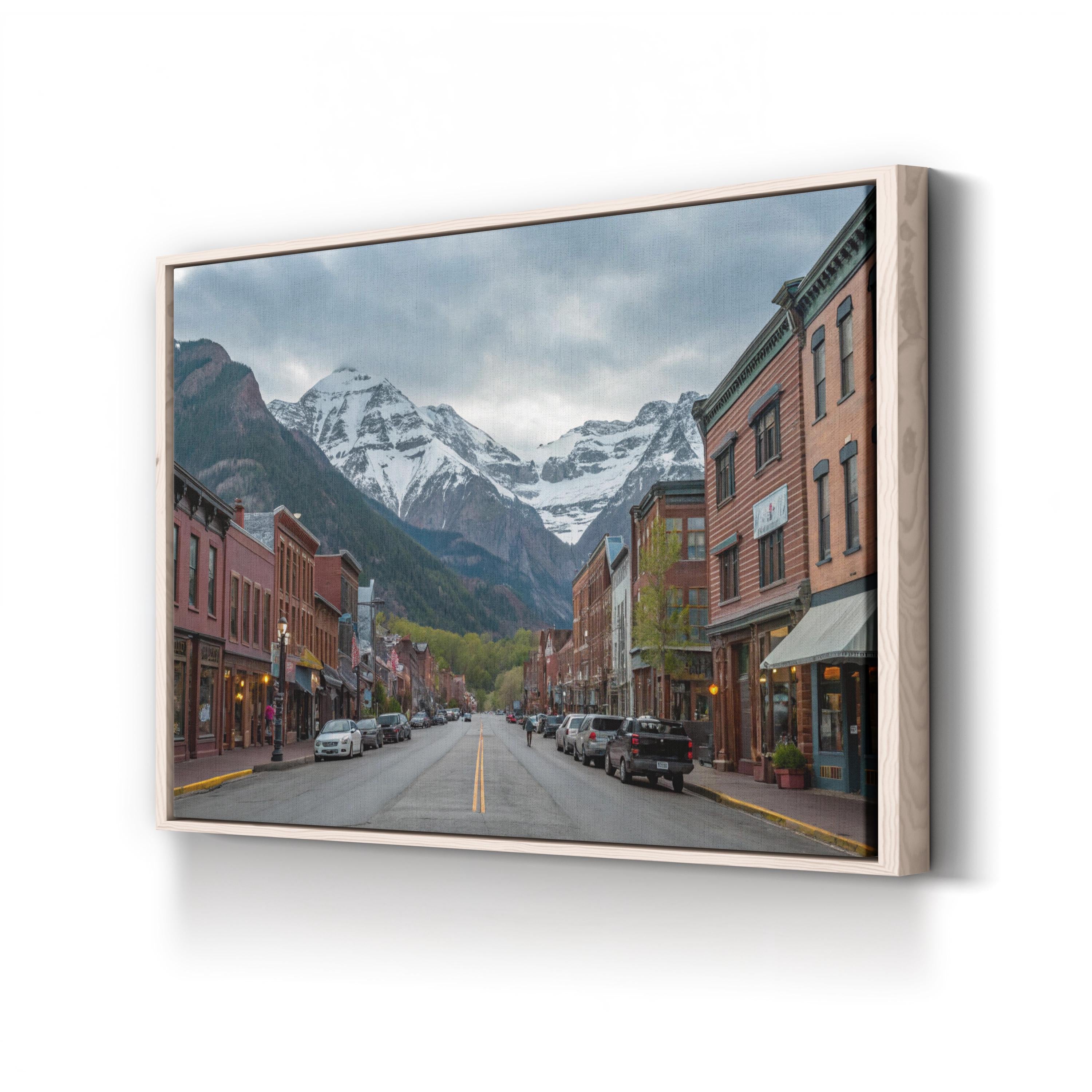 Telluride Colorado Mountain Town – Vintage Photography Wall Art | Snowy Landscape Canvas Print