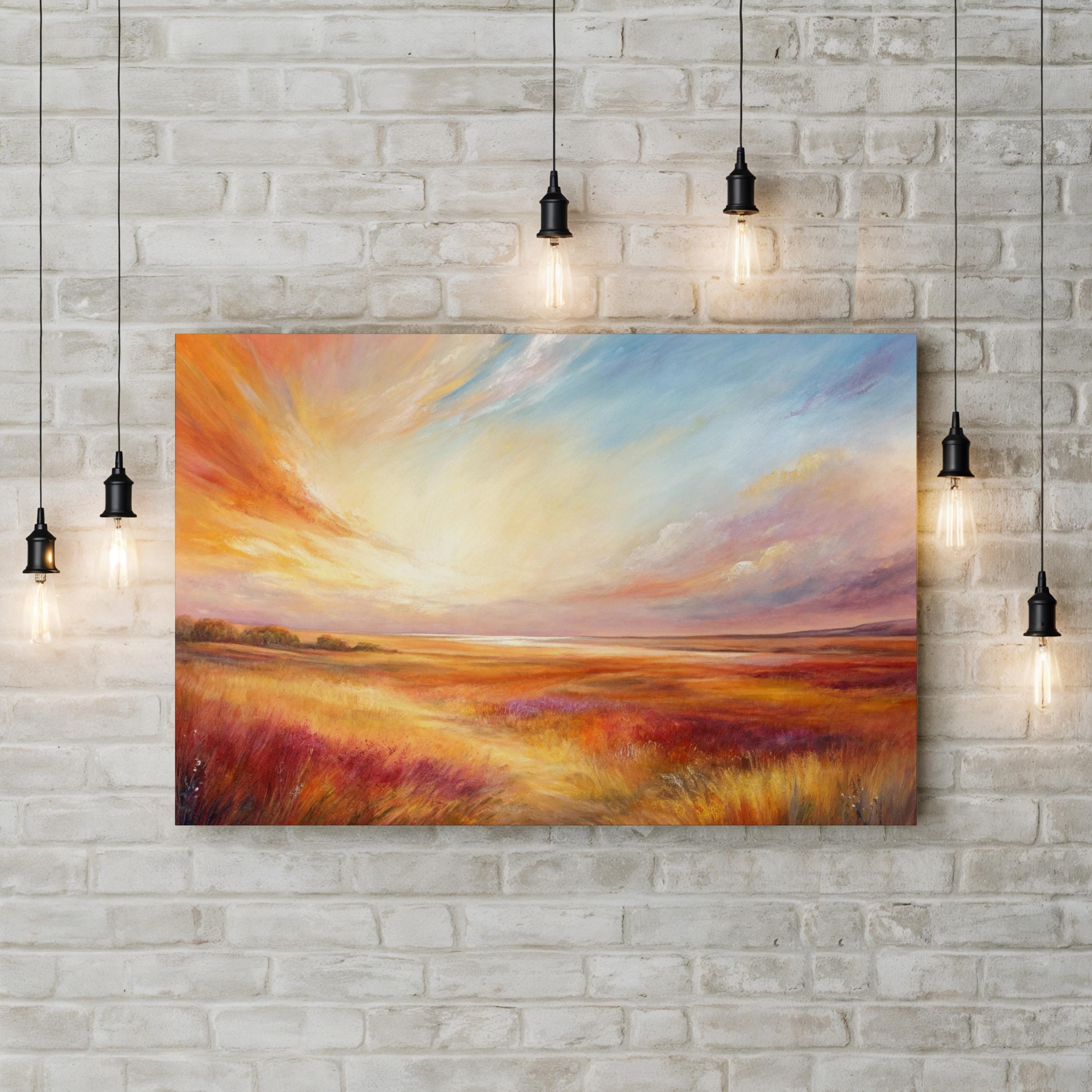Pastel Sky Clouds – Period Illustration Wall Art | Inspirational Canvas Print