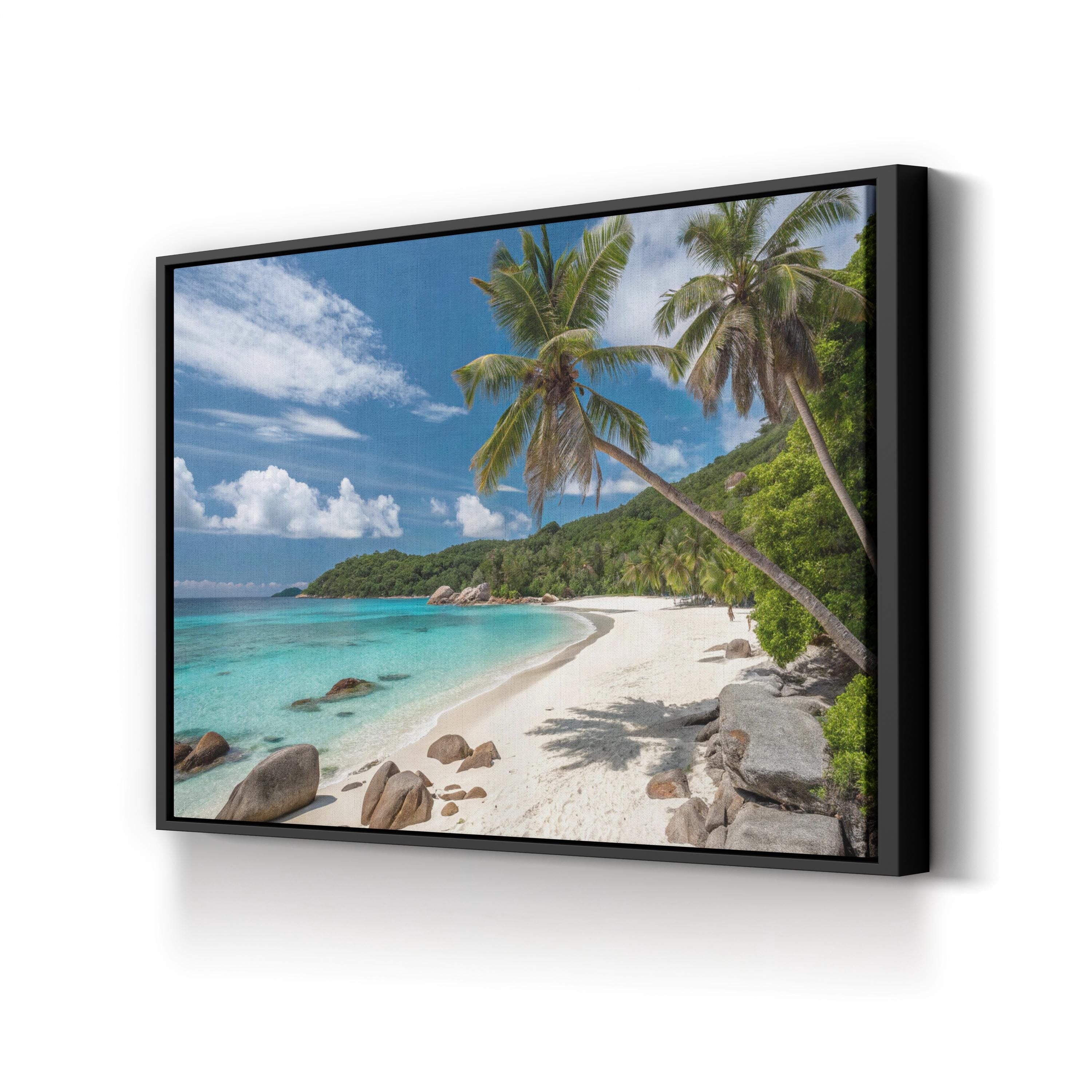 Tropical Beach, Caribbean Coast — Ocean Landscape Canvas Wall Art