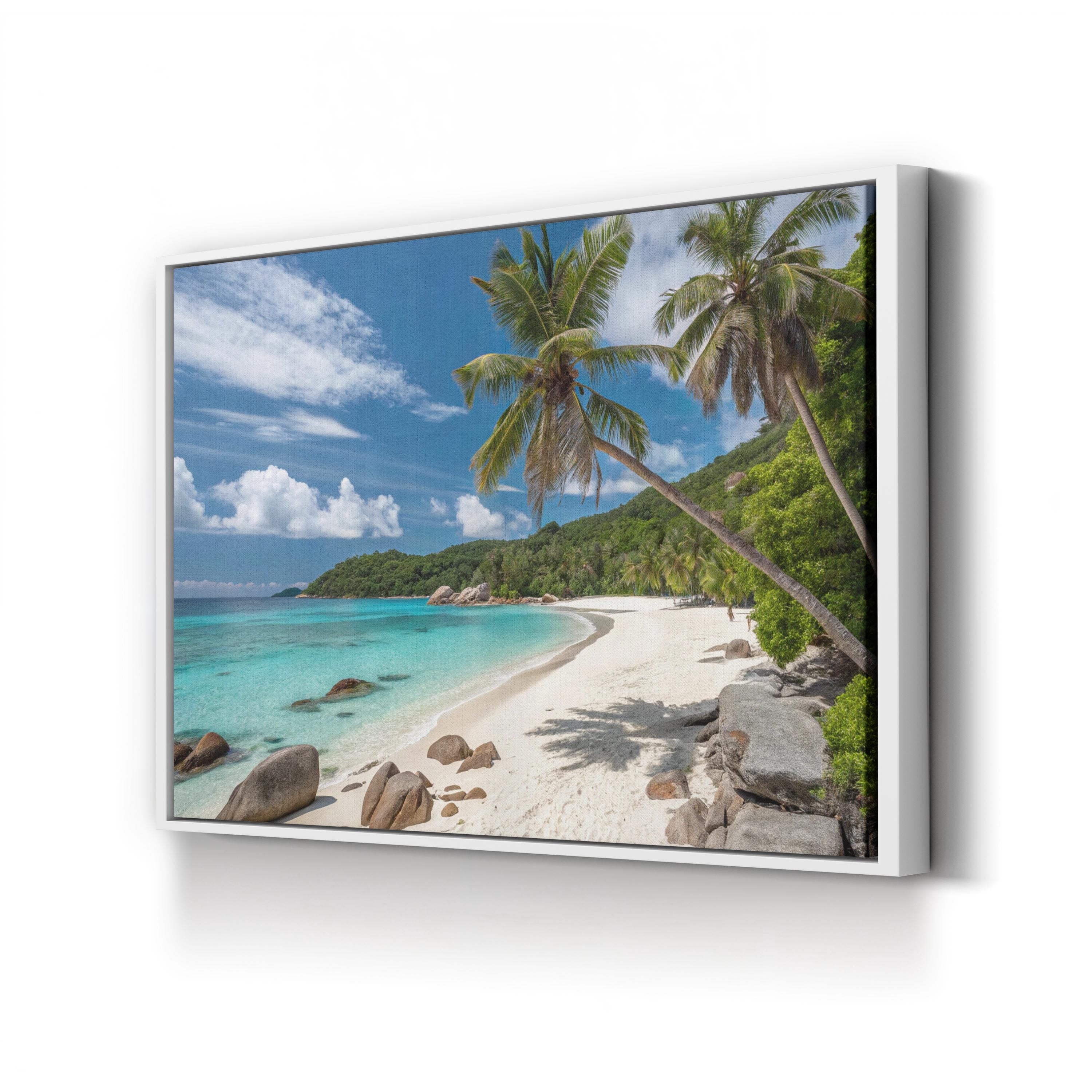 Tropical Beach, Caribbean Coast — Ocean Landscape Canvas Wall Art